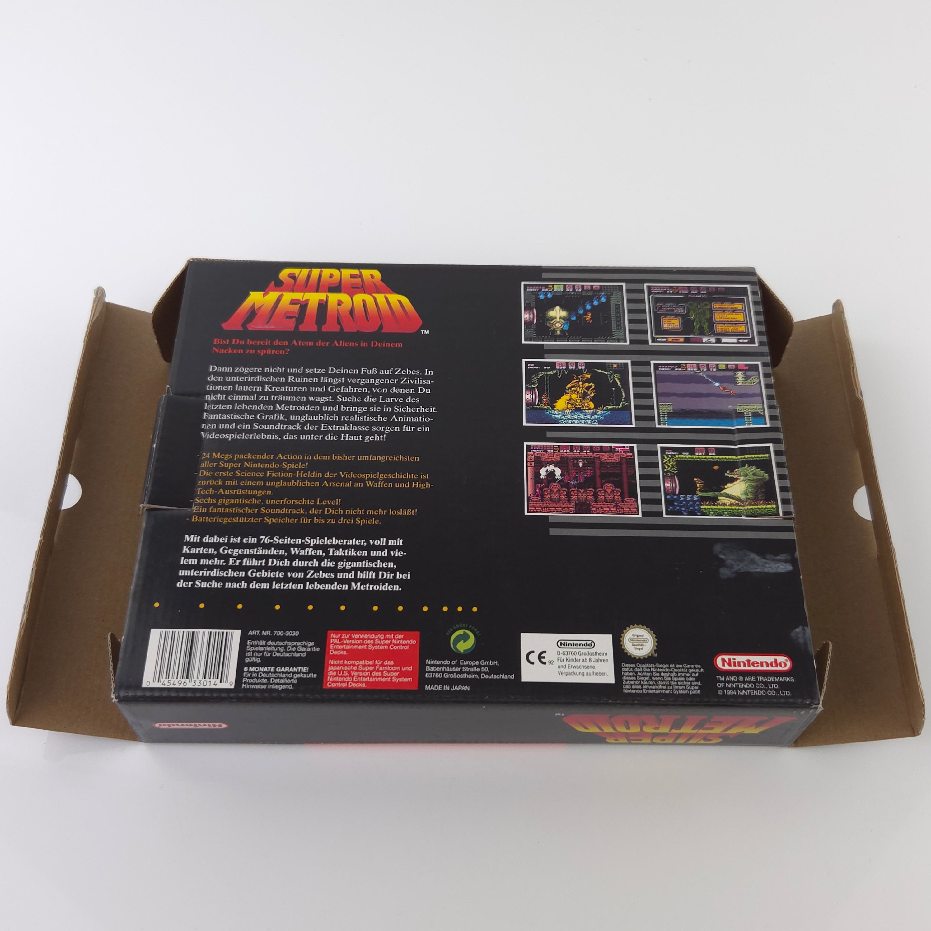Super Nintendo Spiel – Super Metroid Big Box OVP PAL