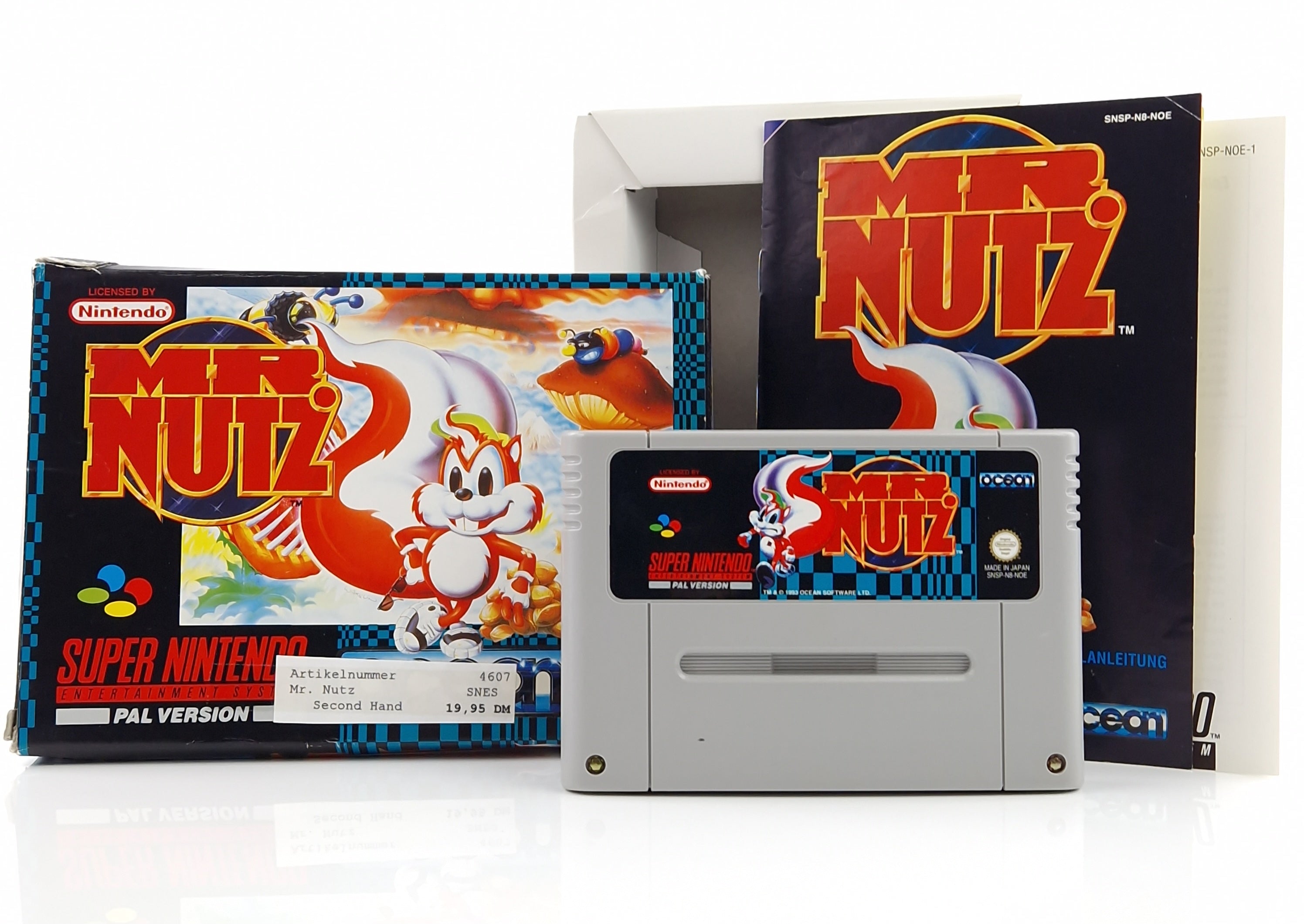 Super Nintendo Spiel – MR. Nutz SNES Modul OVP PAL
