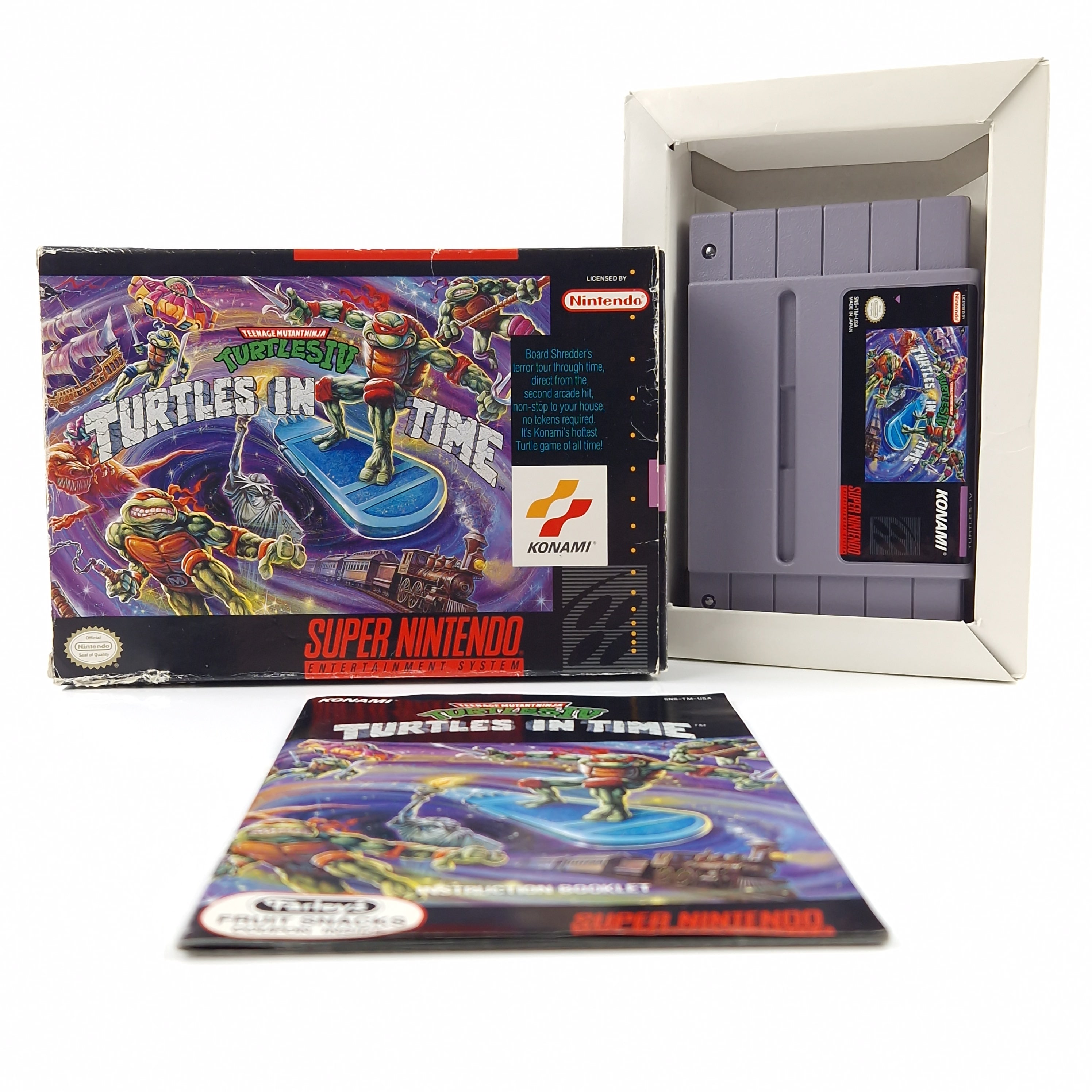 Super Nintendo Spiel – Ninja Turtles IV Turtles in Time OVP
