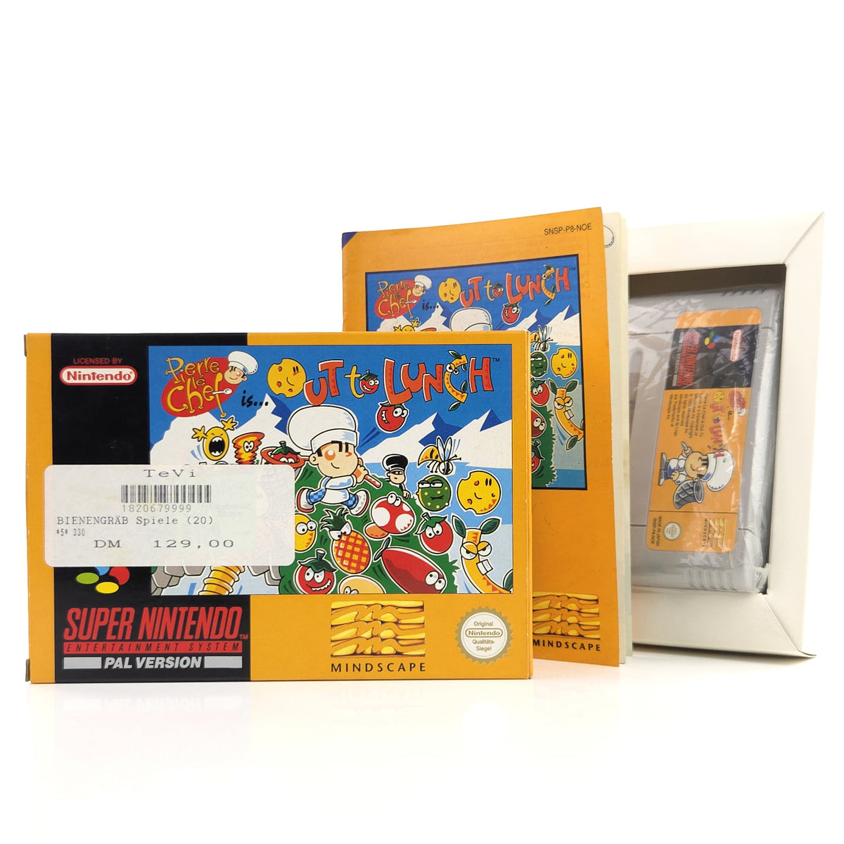 Super Nintendo Spiel Pierre le Chef OVP PAL