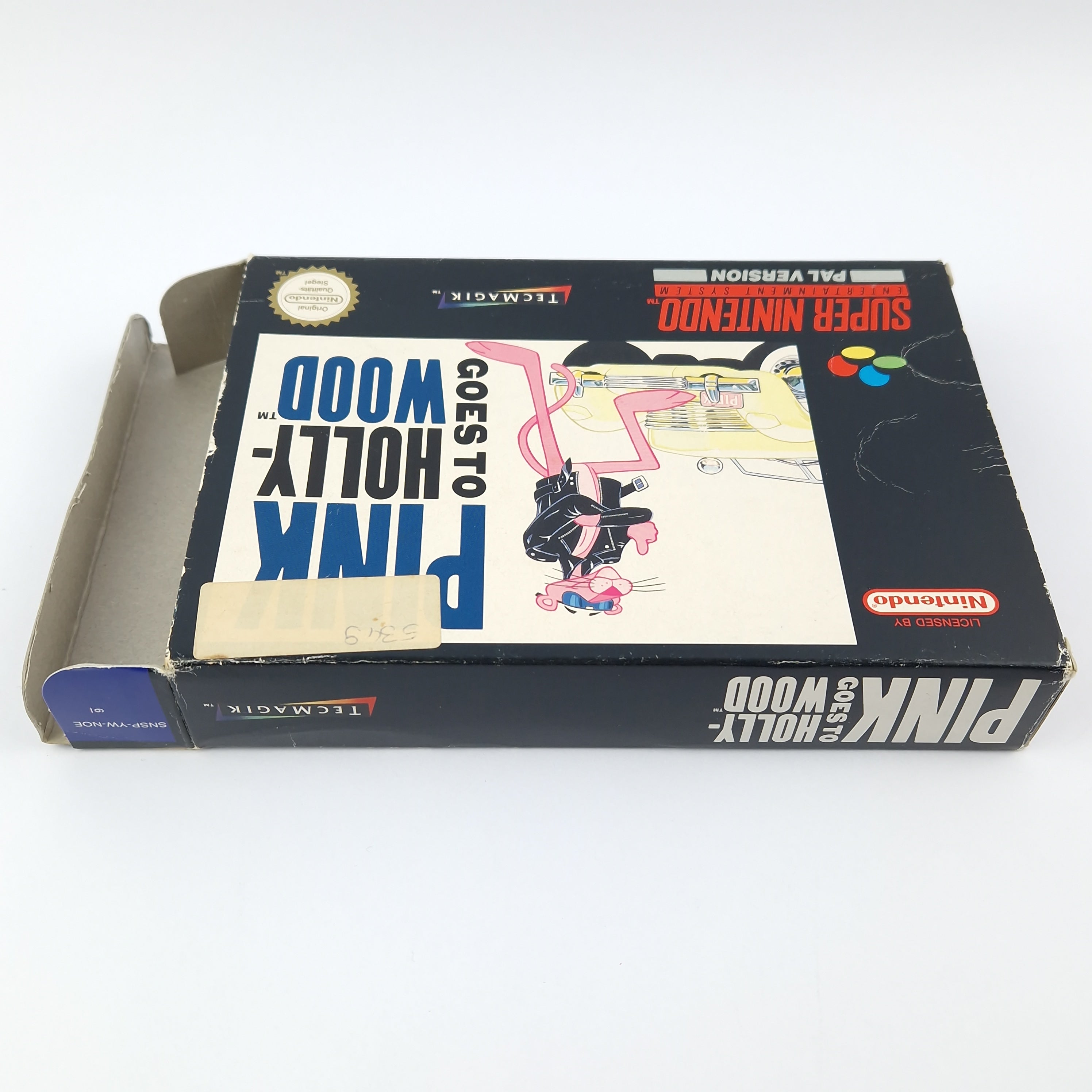 Super Nintendo Spiel – Pink Goes to Hollywood OVP CIB SNES