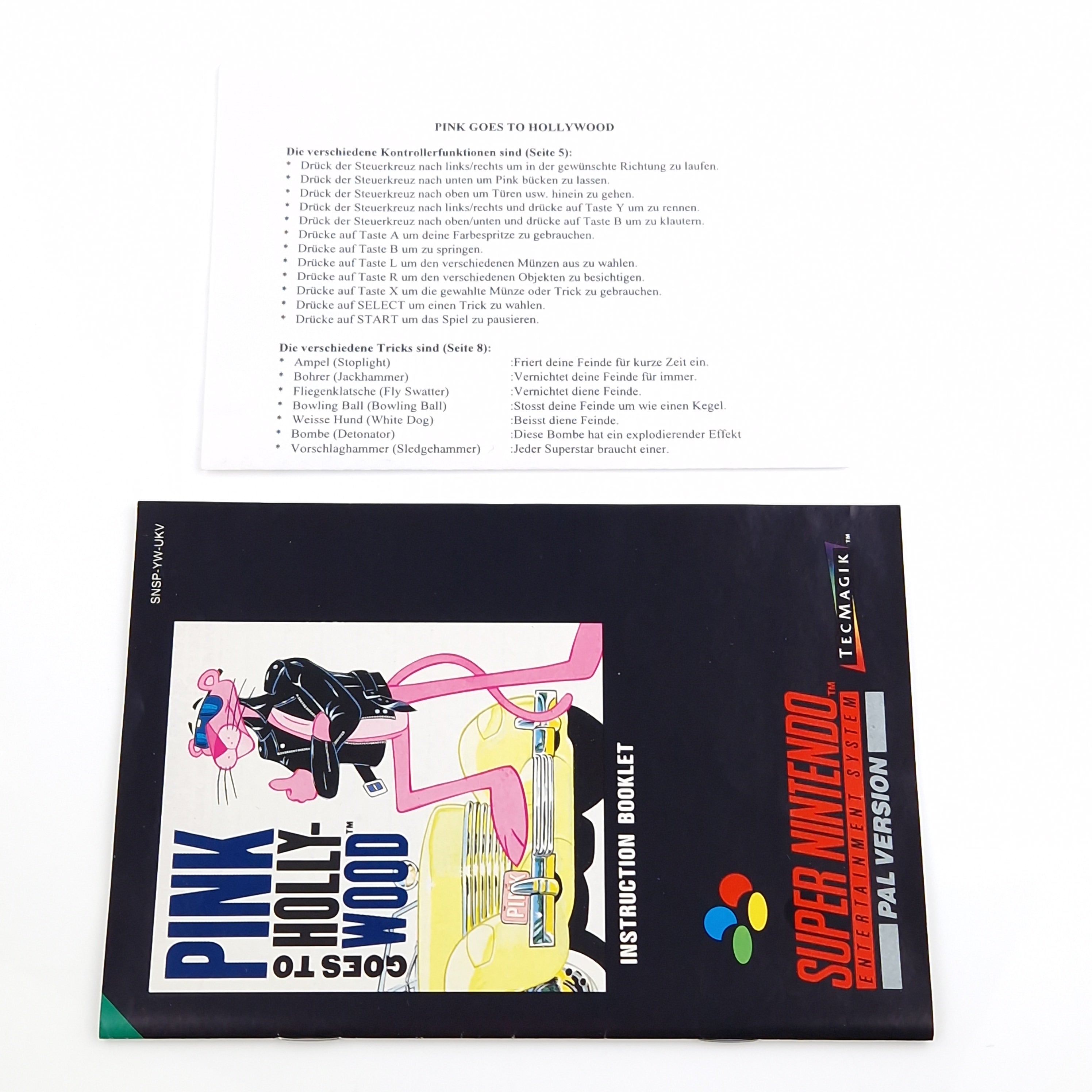 Super Nintendo Spiel – Pink Goes to Hollywood SNES PAL OVP