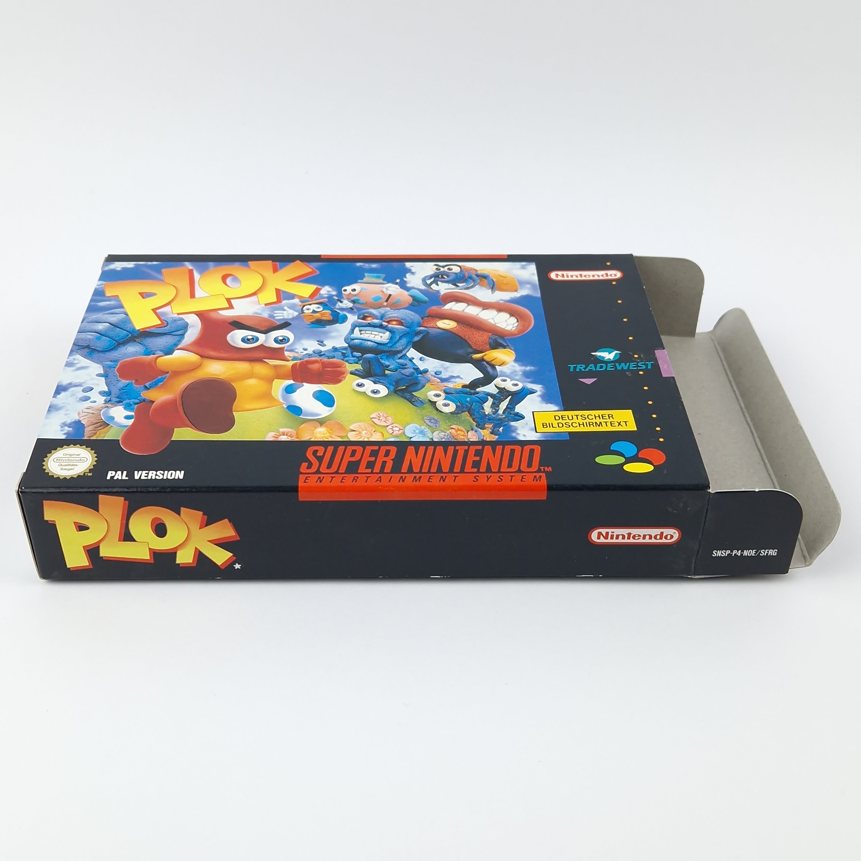 Super Nintendo Spiel – Plok OVP Anleitung PAL CIB SNES
