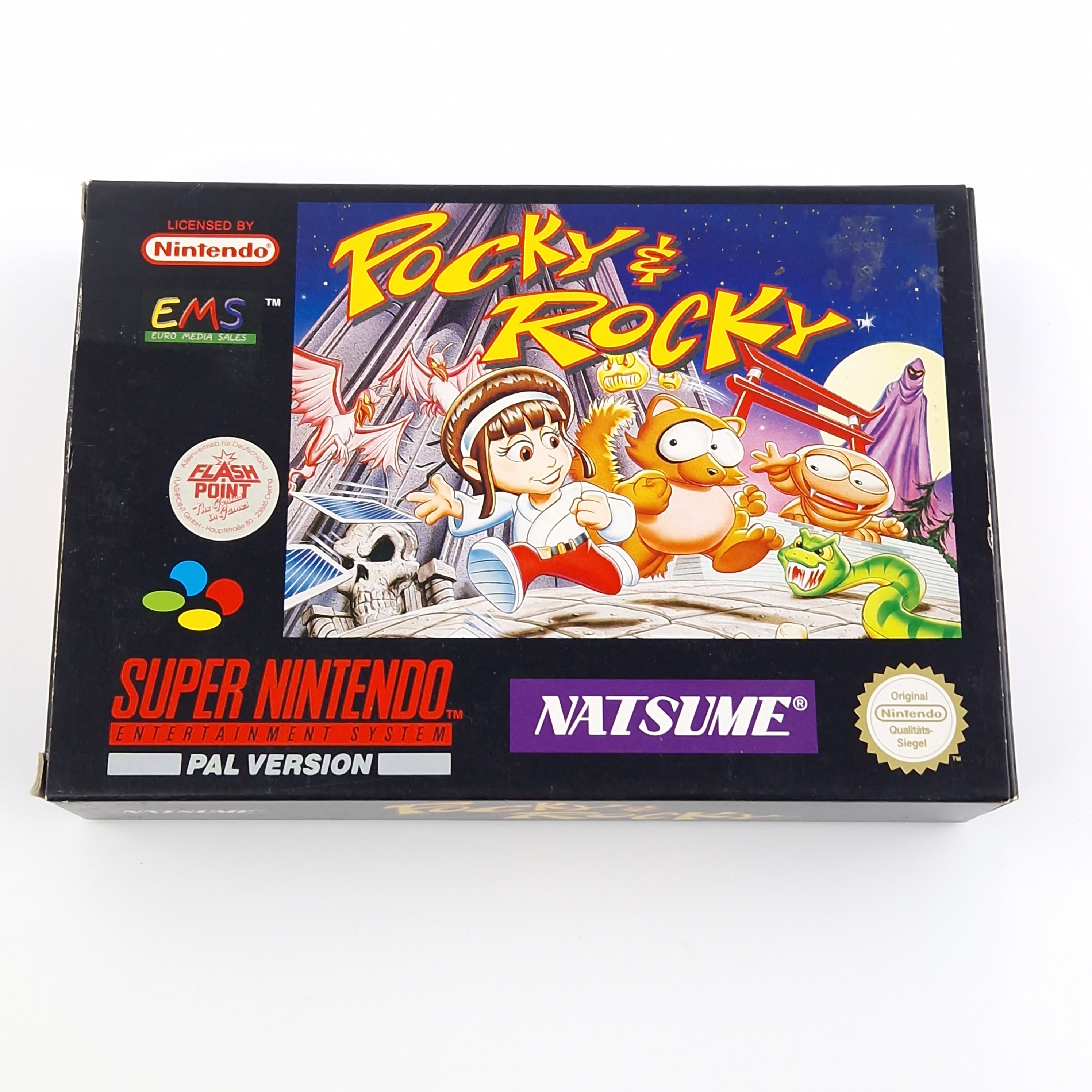 Super Nintendo Spiel – Pocky & Rocky SNES OVP PAL CIB