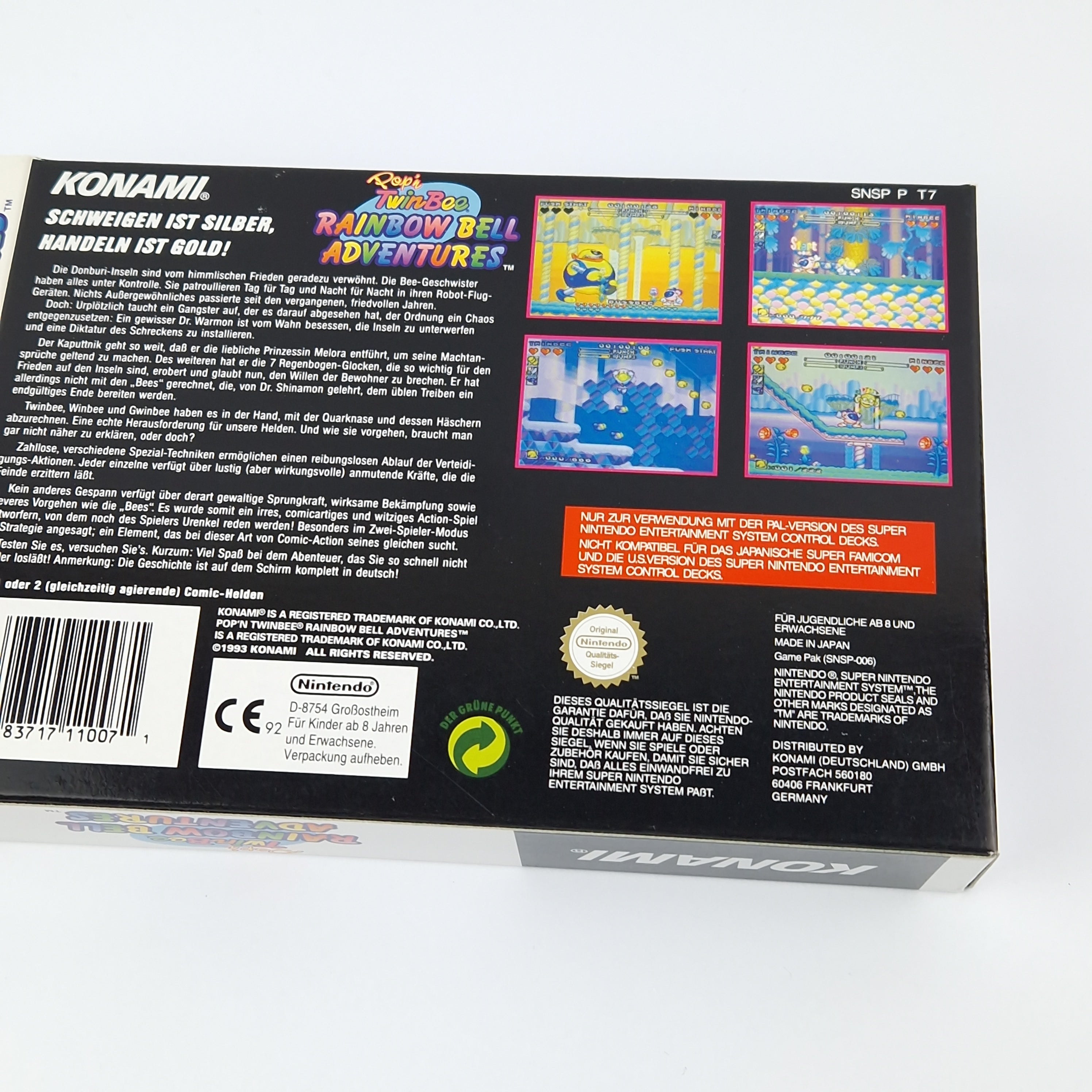 Super Nintendo Spiel – Popn TwinBee Rainbow Bell (OVP PAL)