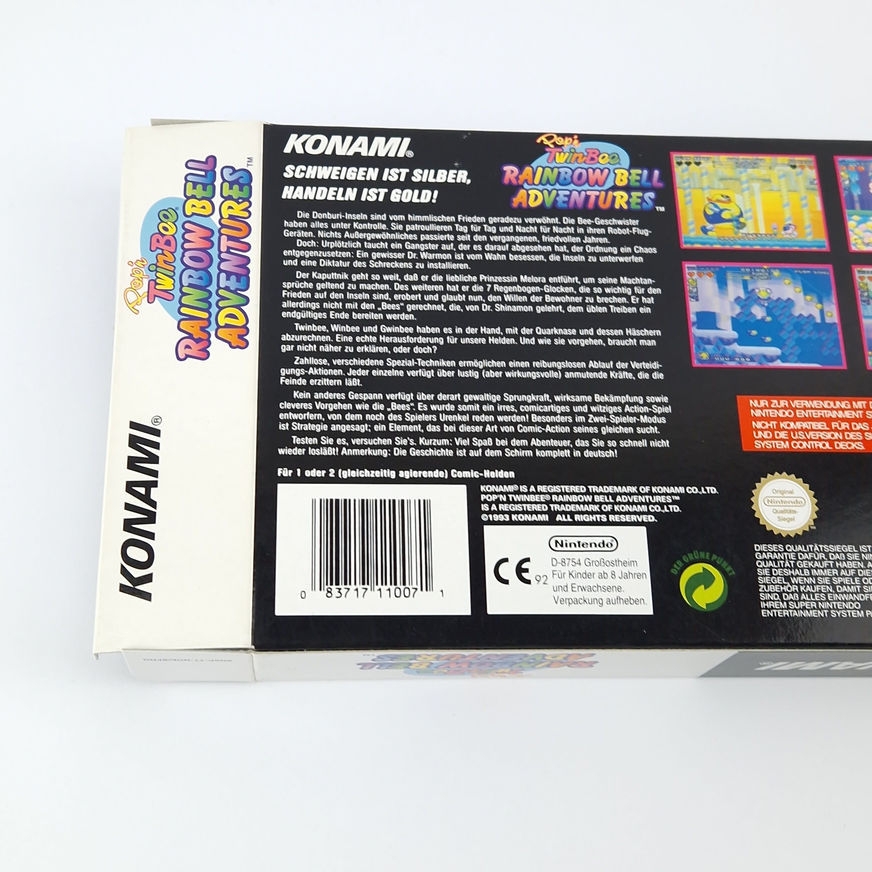 Super Nintendo Spiel – Popn TwinBee Rainbow Bell (OVP PAL)