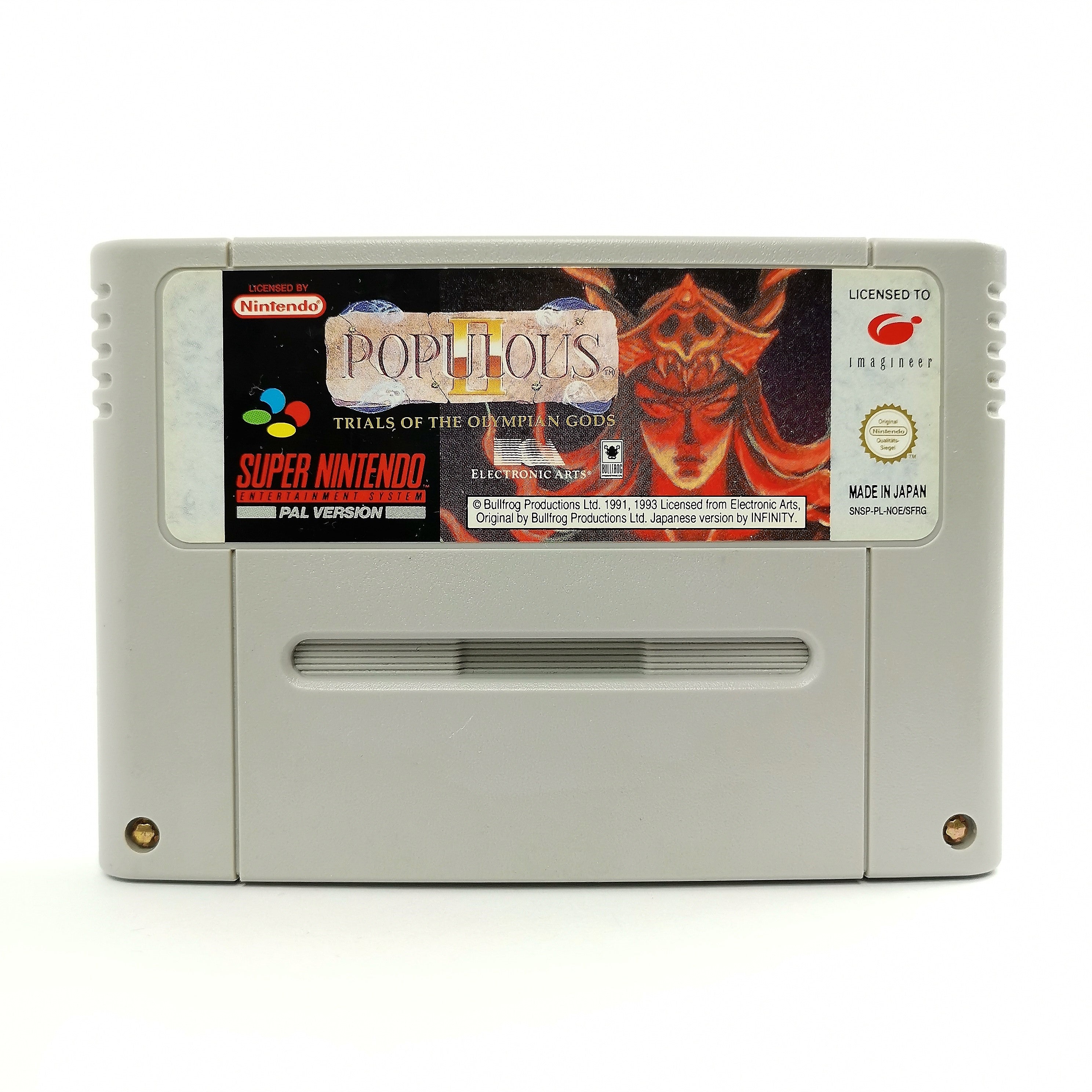 Super Nintendo Spiel – Populous II Trials of the Olympian Gods