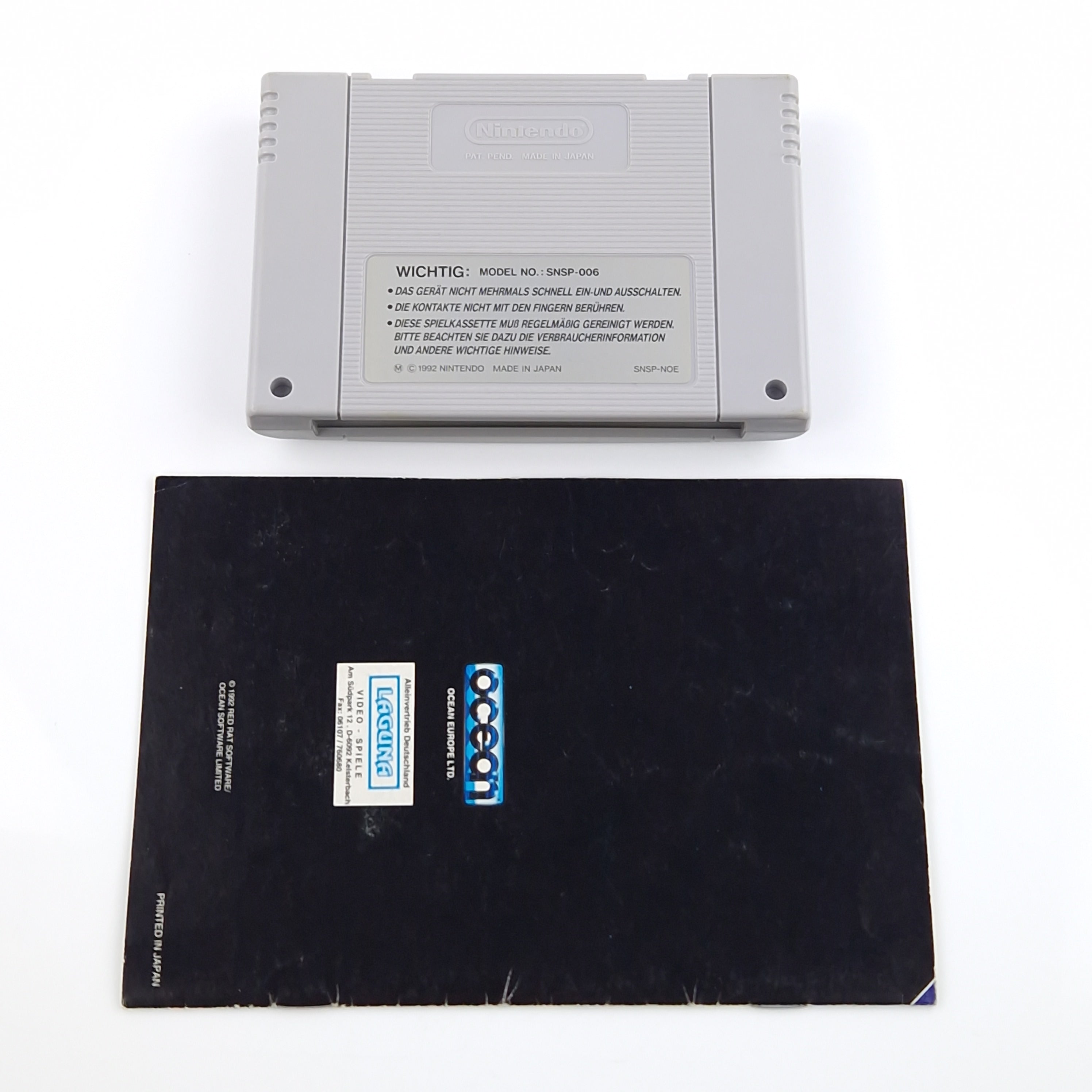 Super Nintendo Spiel – Push Over SNES Modul Anleitung PAL