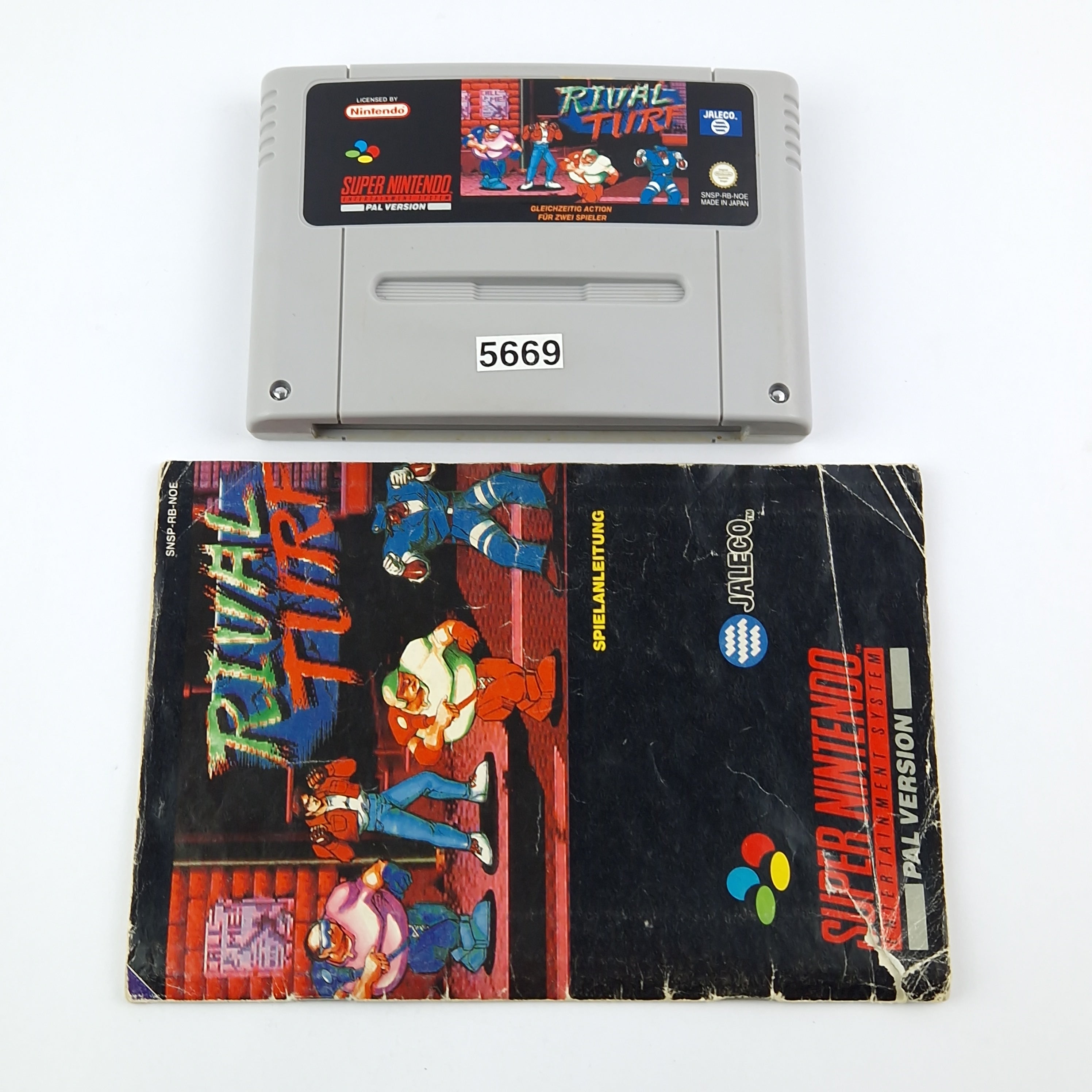 Super Nintendo Spiel – Rival Turf Modul mit Anleitung SNES