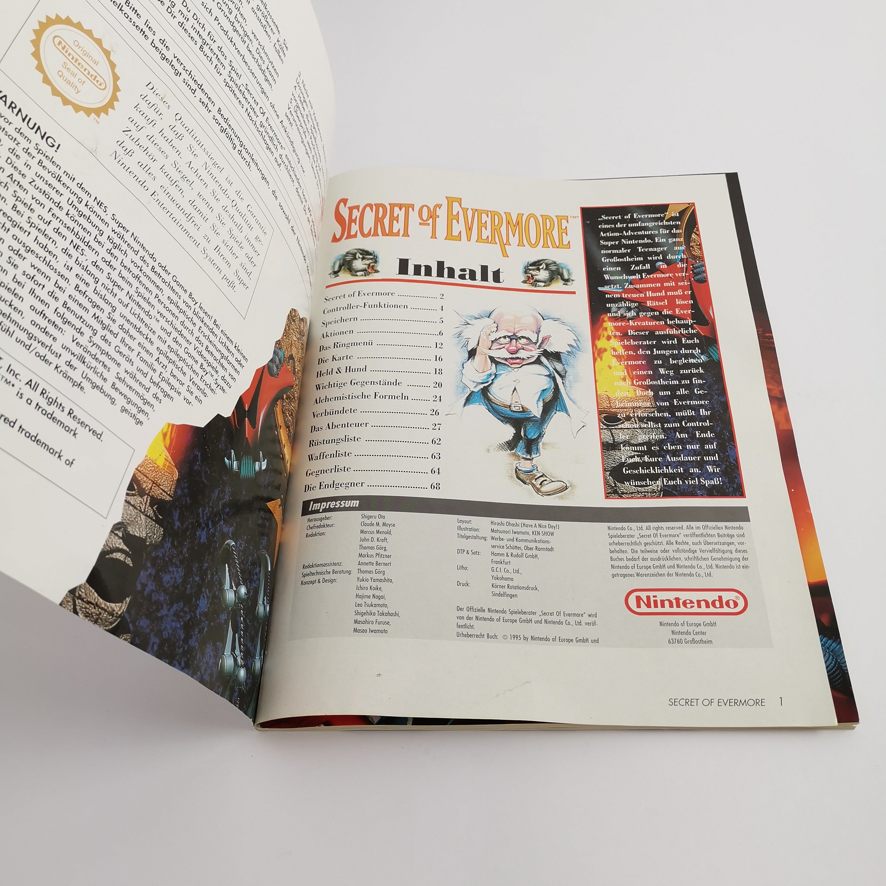 Super Nintendo Spiel – Secret of Evermore Big Box OVP PAL
