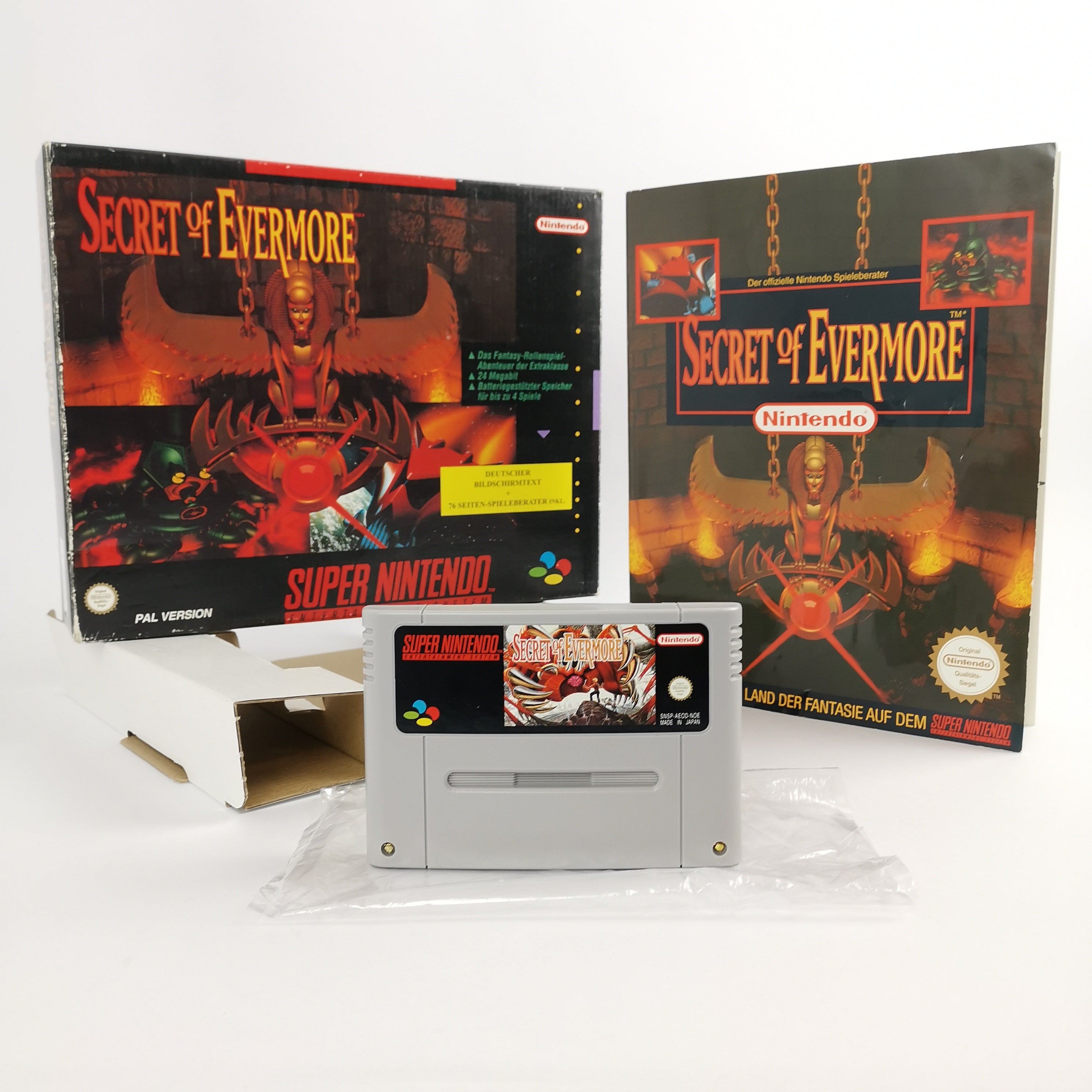 Super Nintendo Spiel – Secret of Evermore Big Box OVP PAL