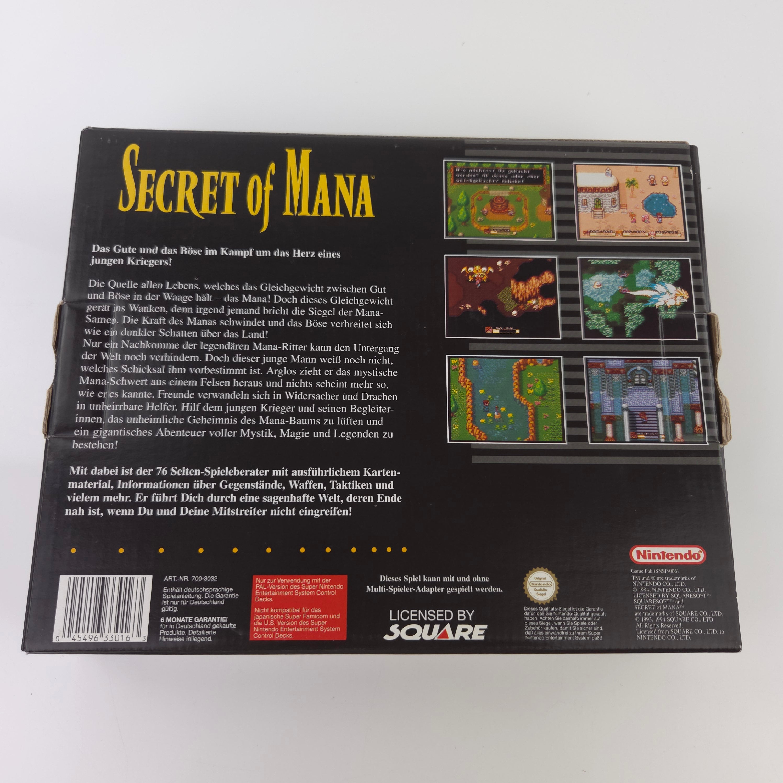 Super Nintendo Spiel – Secret of Mana SNES Big Box OVP PAL