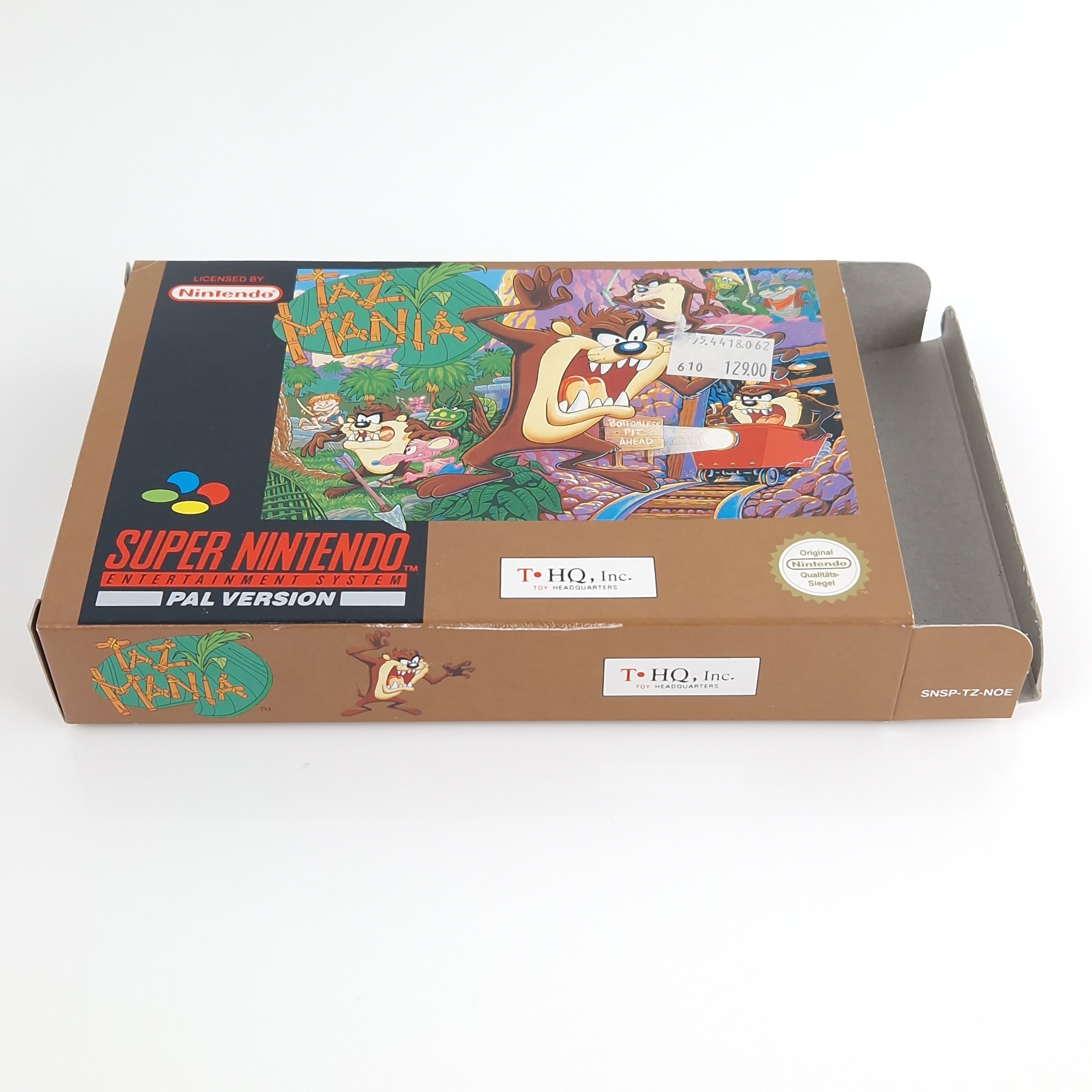 Super Nintendo Spiel – TAZ Mania mit Poster OVP PAL CIB