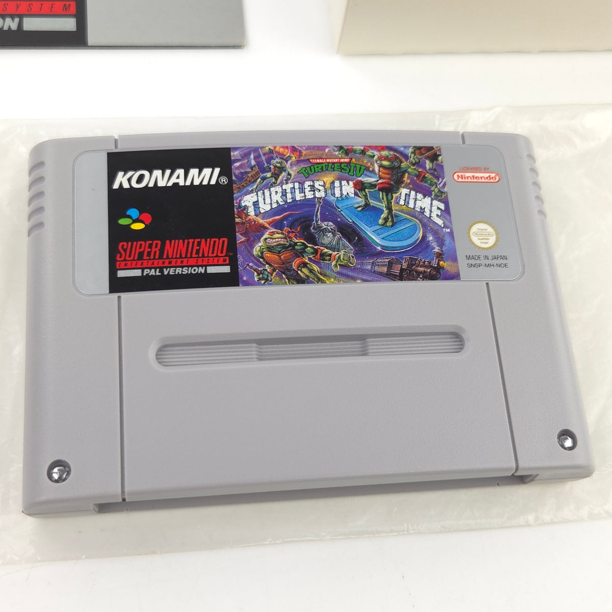 Super Nintendo Spiel TMNT 4 Turtles in Time OVP