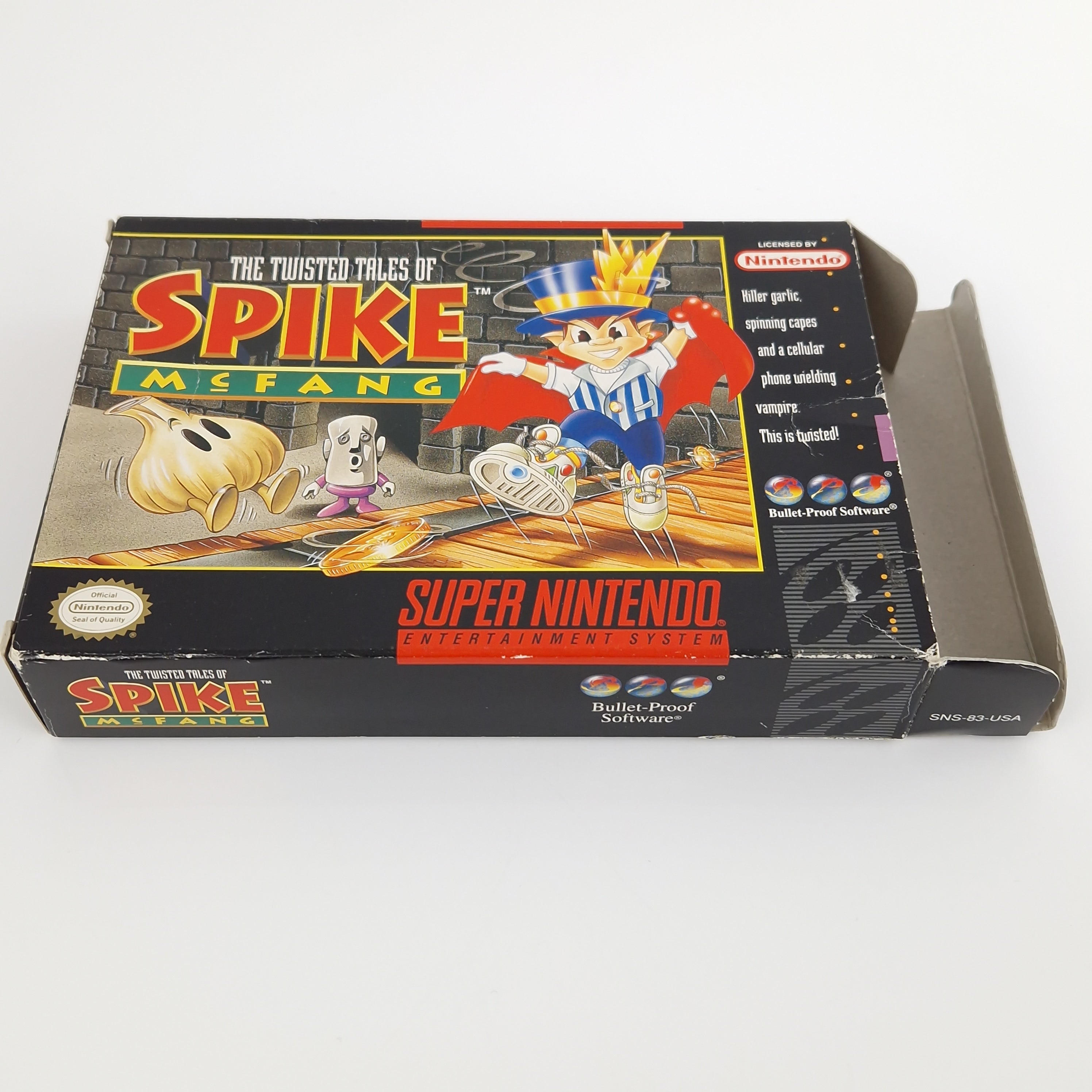 Super Nintendo Spiel – The Twisted Tales of Spike McFang OVP