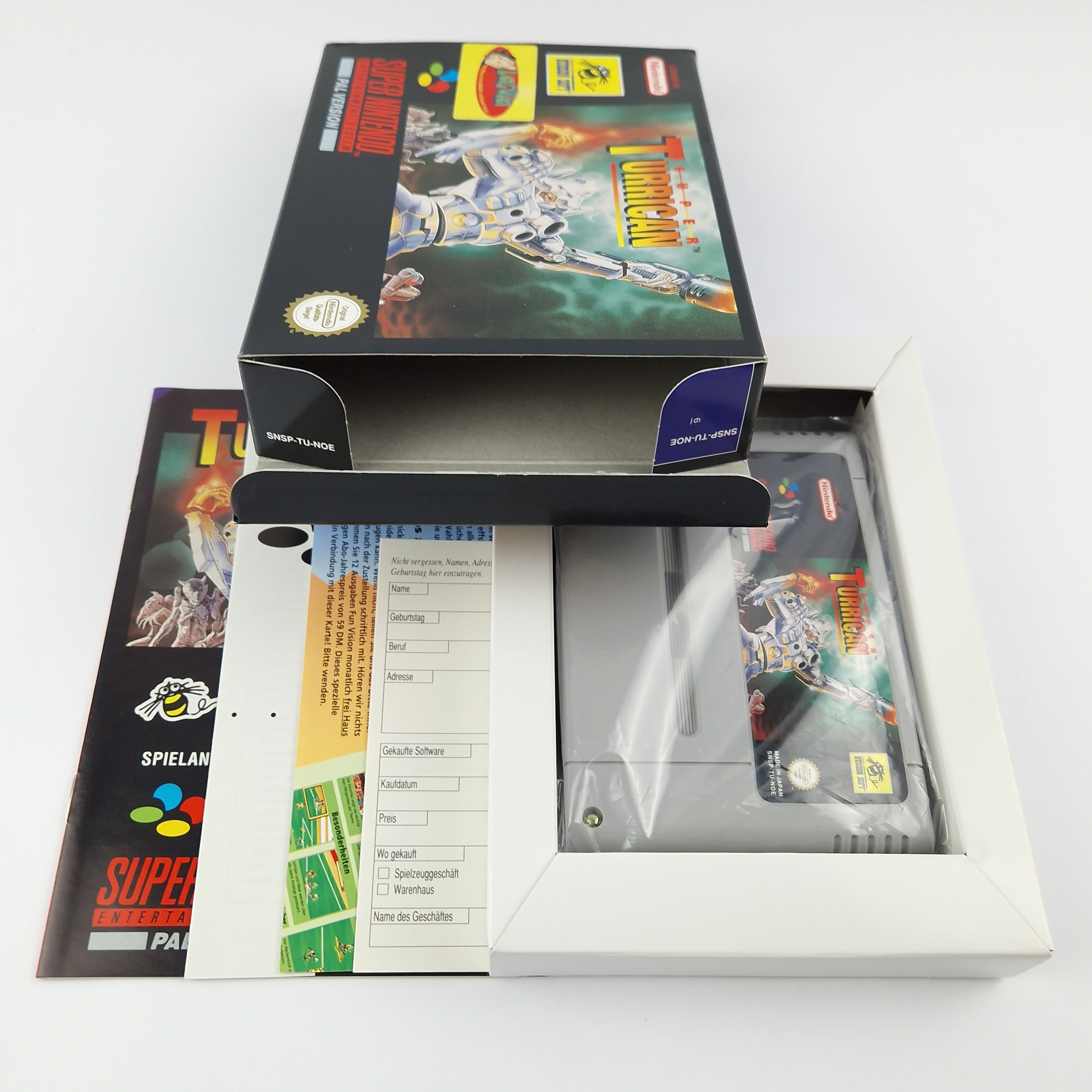 Super Nintendo Spiel – Super Turrican OVP PAL CIB