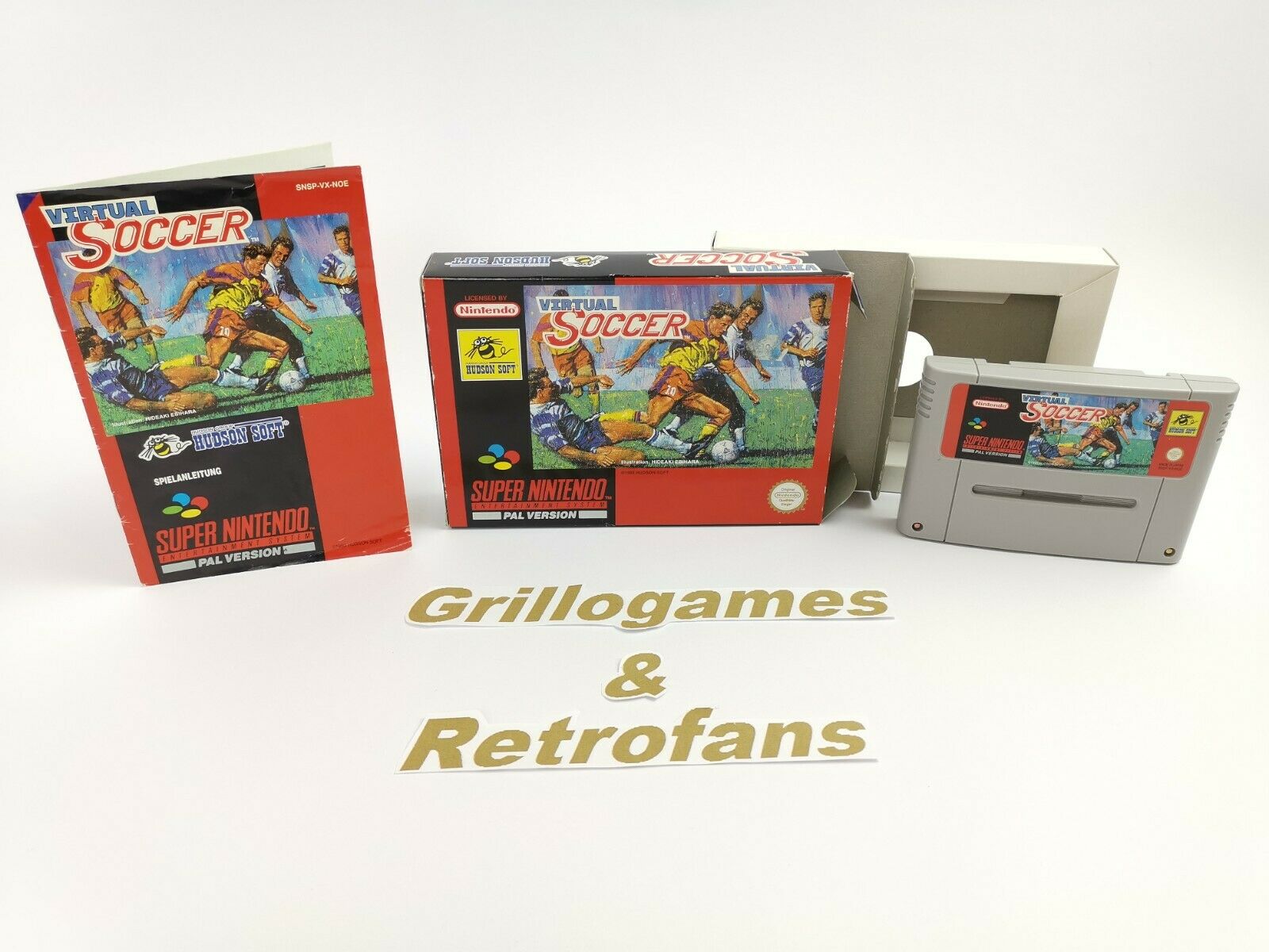 Super Nintendo Spiel – Virtual Soccer (SNES OVP PAL)