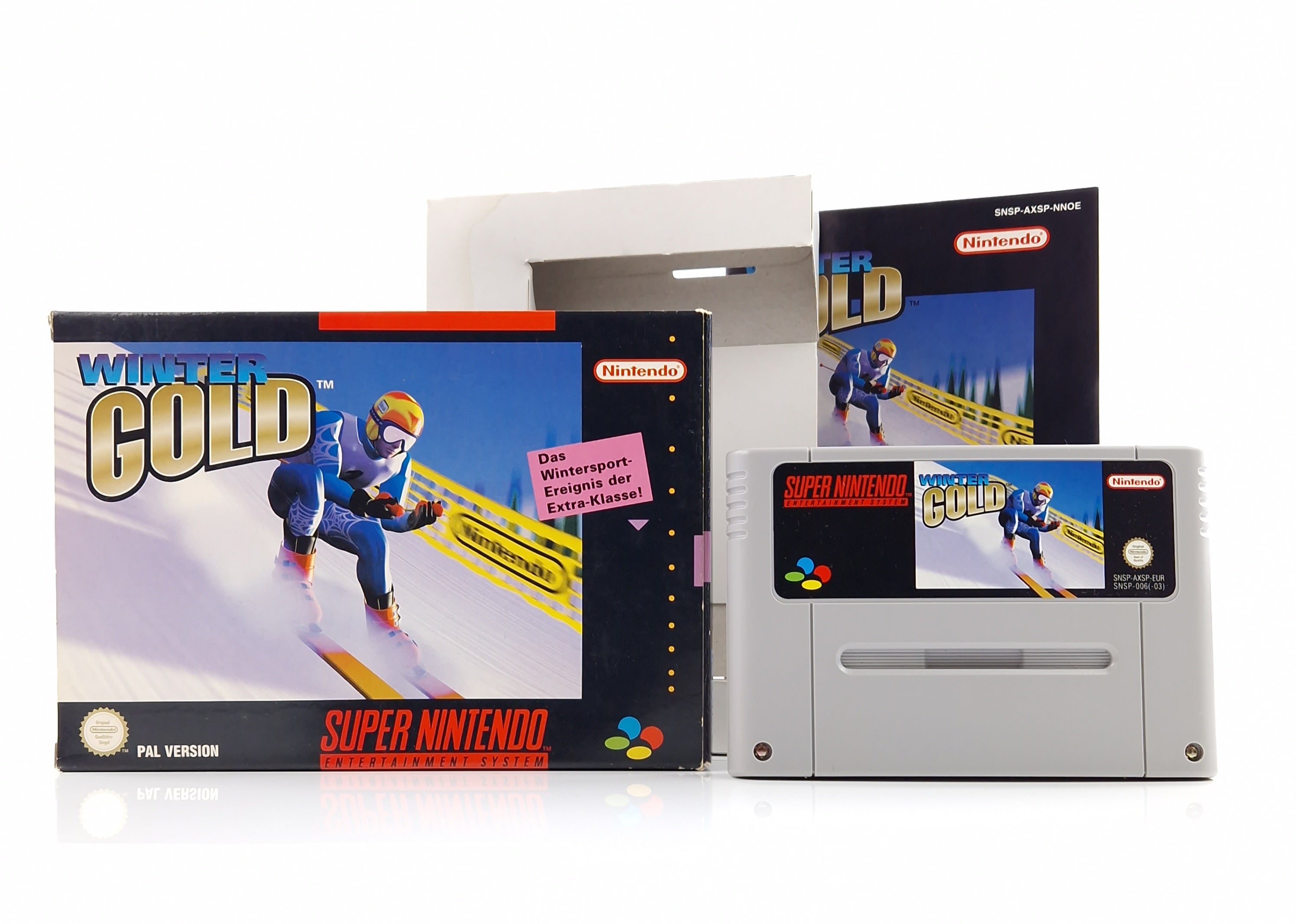 Super Nintendo Spiel – Winter Gold SNES OVP PAL CIB