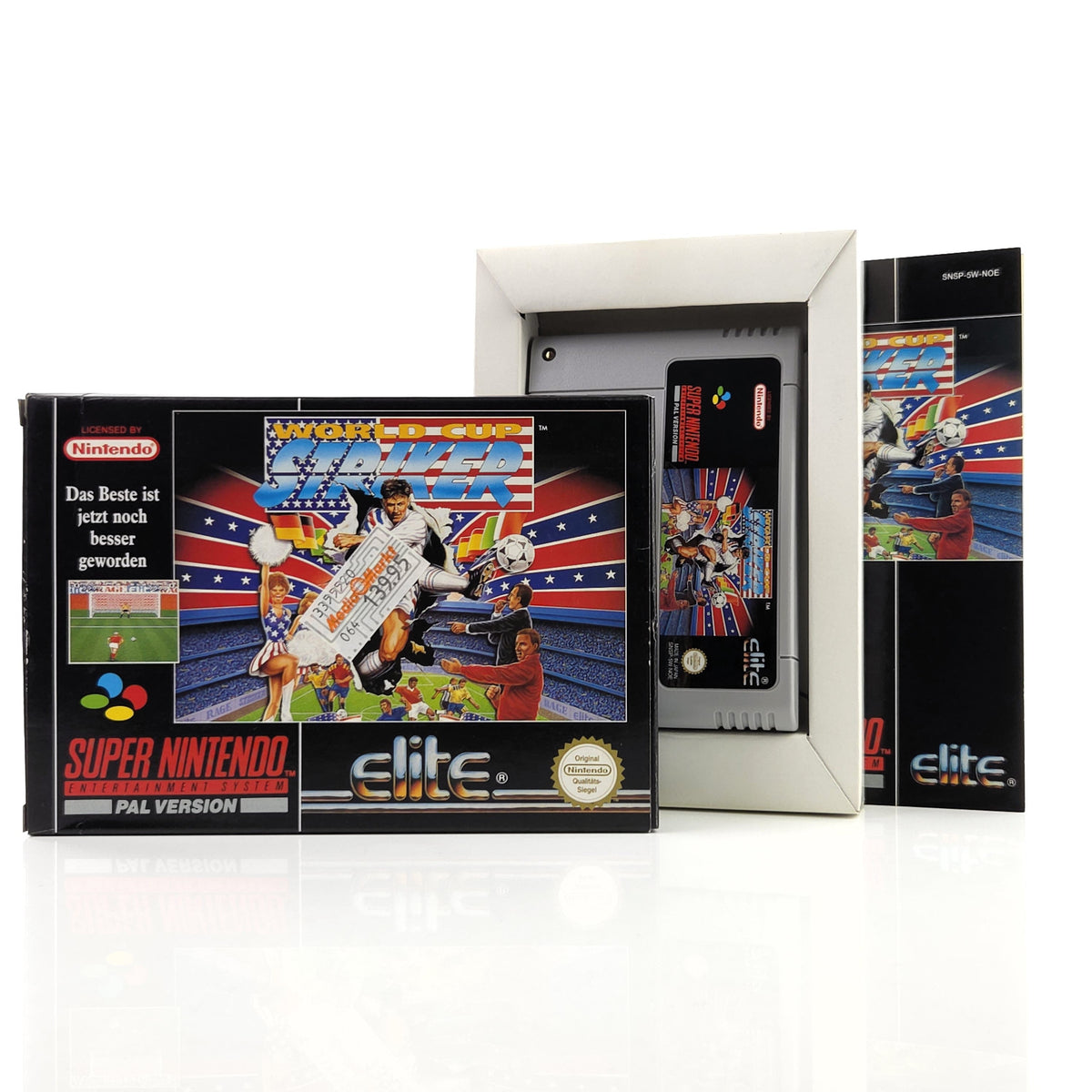 Super Nintendo Spiel World Cup Striker OVP CIB