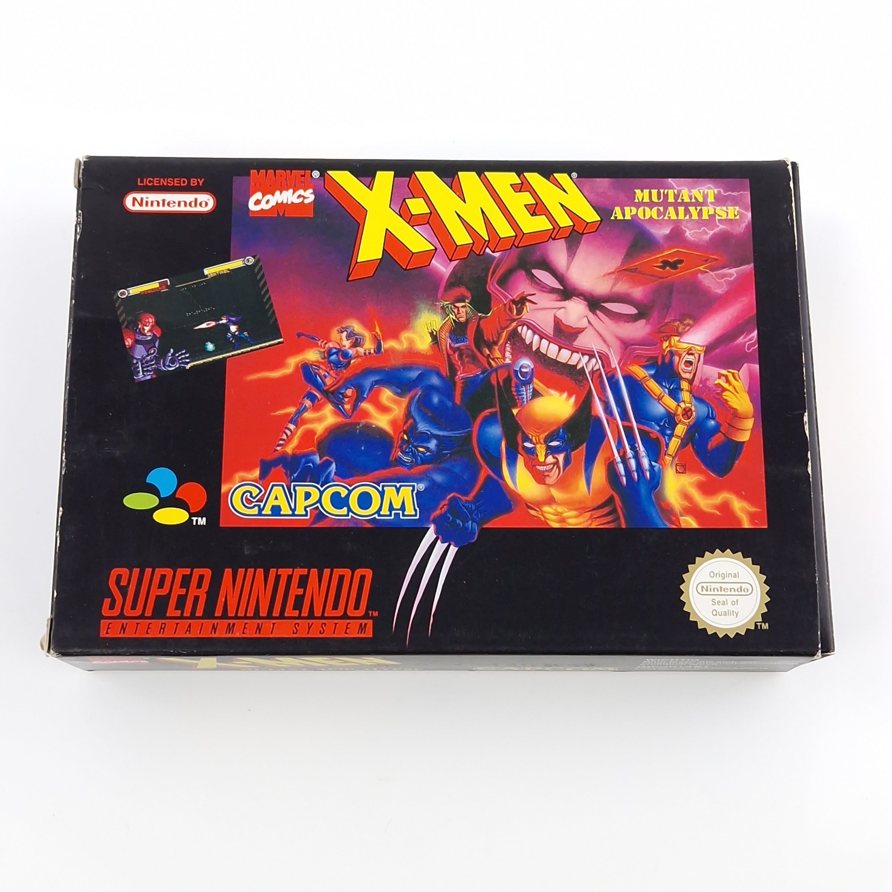 Super Nintendo Spiel – X-Men Mutant Apocalypse (OVP CIB)
