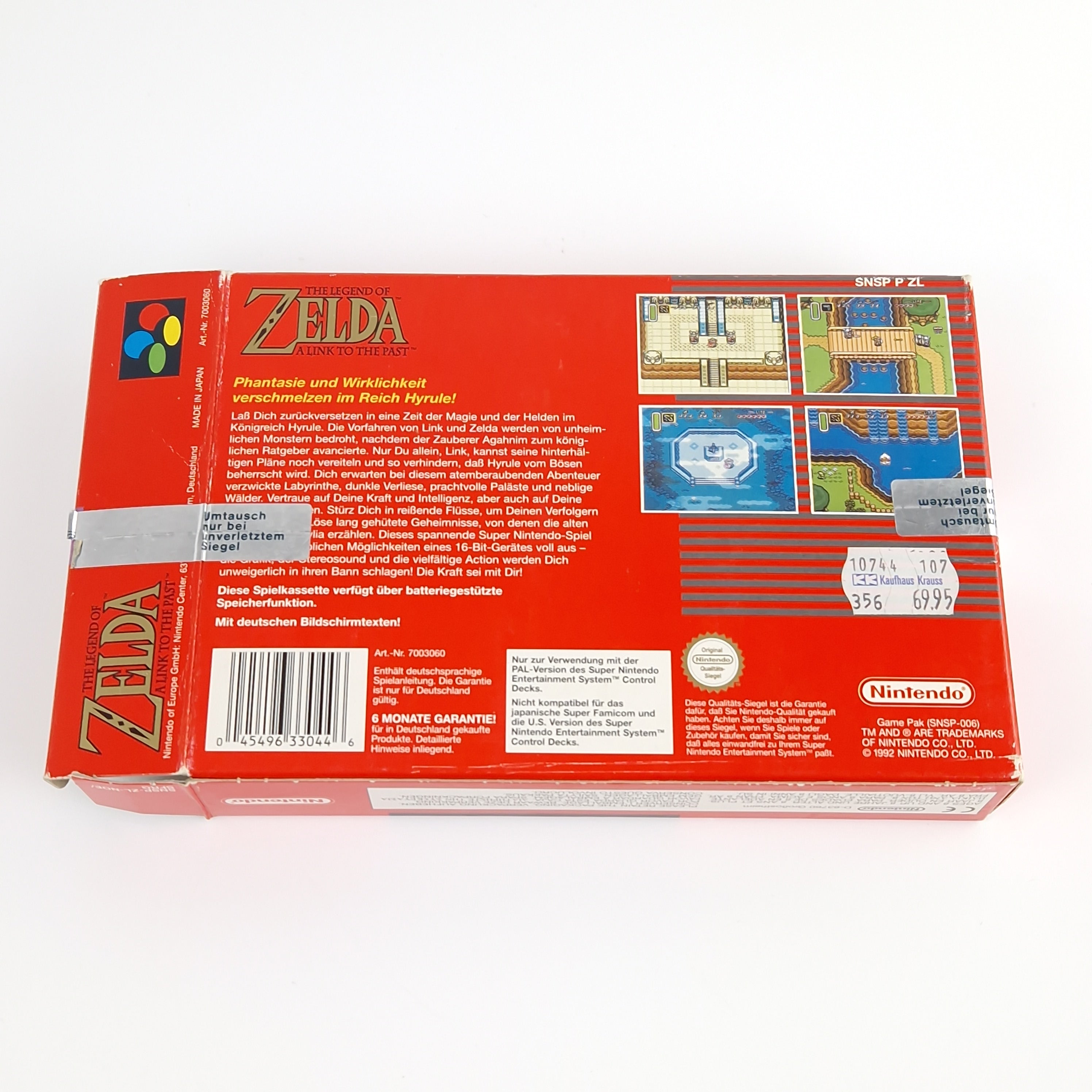 Super Nintendo Spiel – The Legend of Zelda A Link to the Past OVP