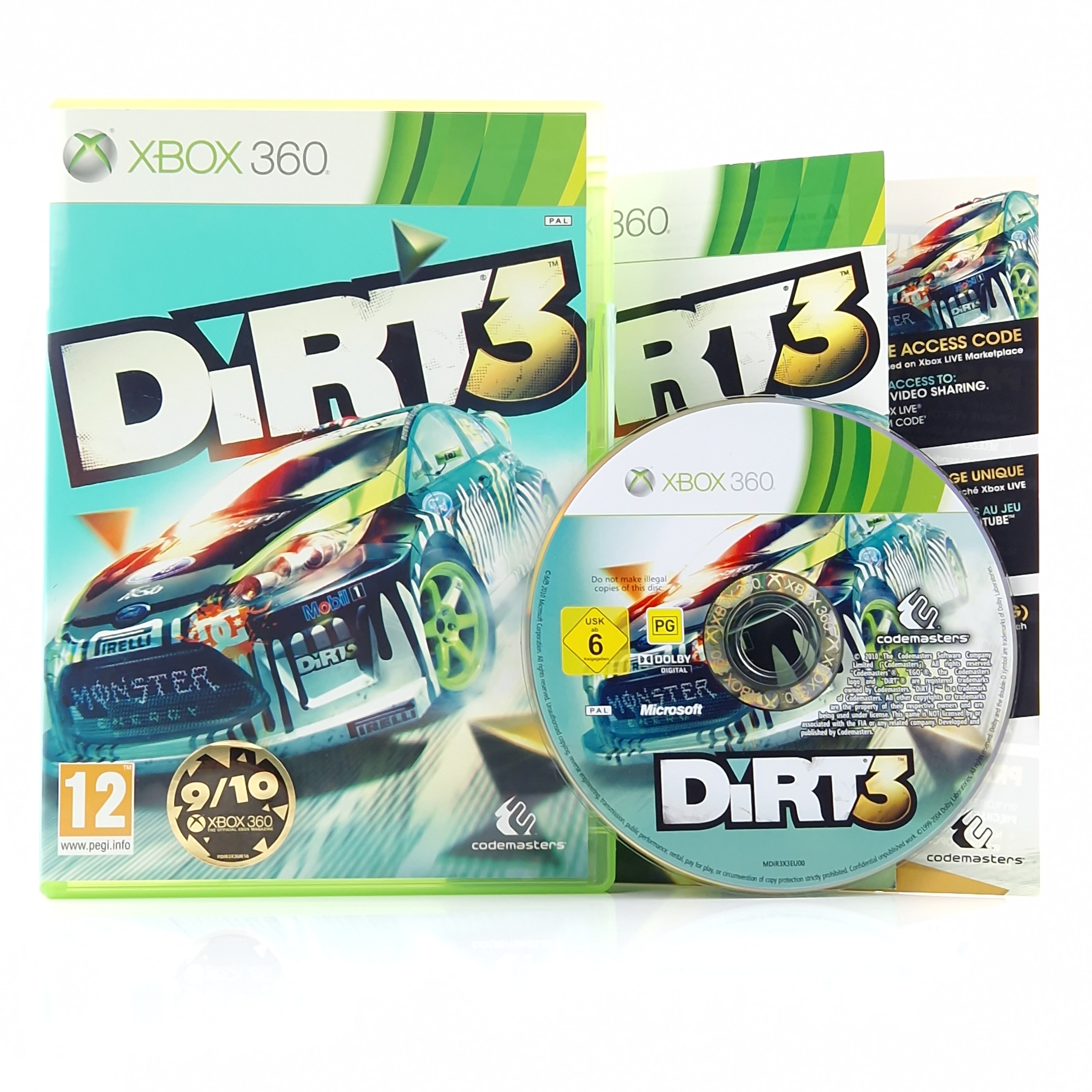 Xbox 360 Spiel – Dirt 3 (CD Anleitung OVP PAL)