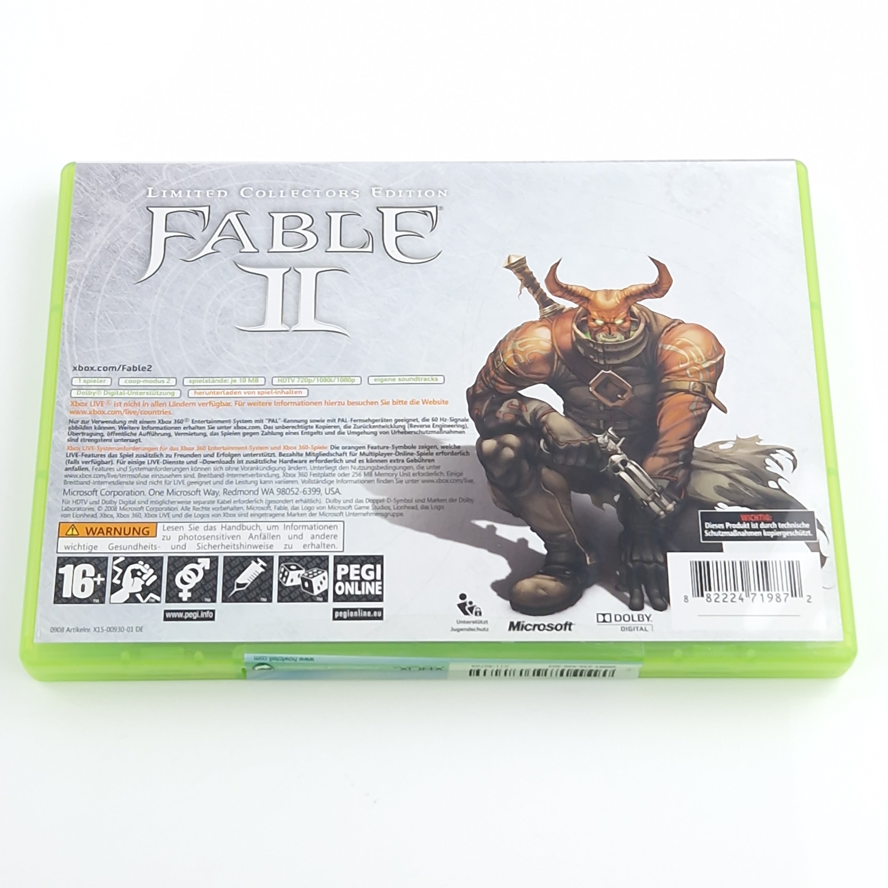 Xbox 360 Spiel – Fable II Limited Collectors Ed OVP PAL