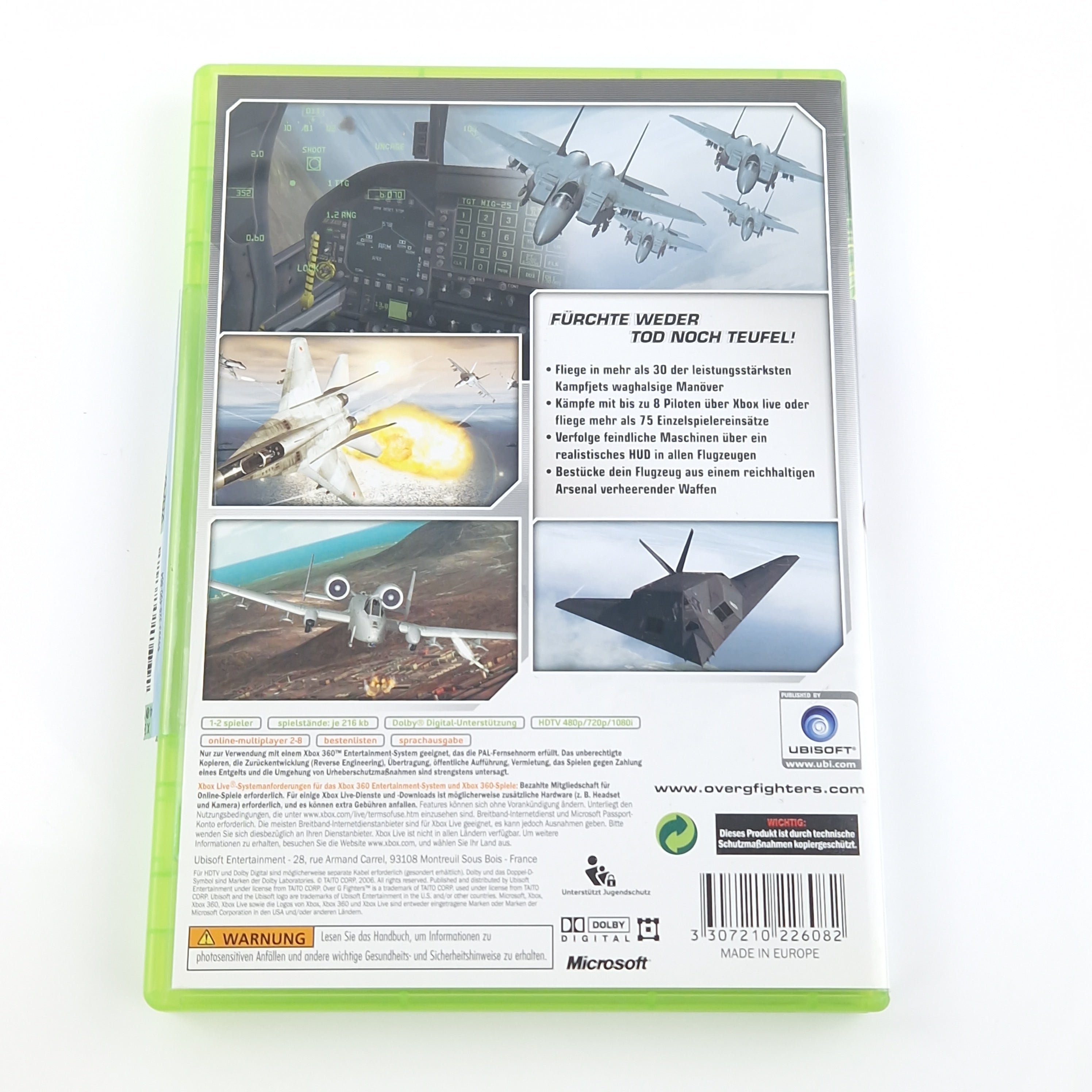 Xbox 360 Spiel – Over G Fighters (CD Anleitung OVP PAL)