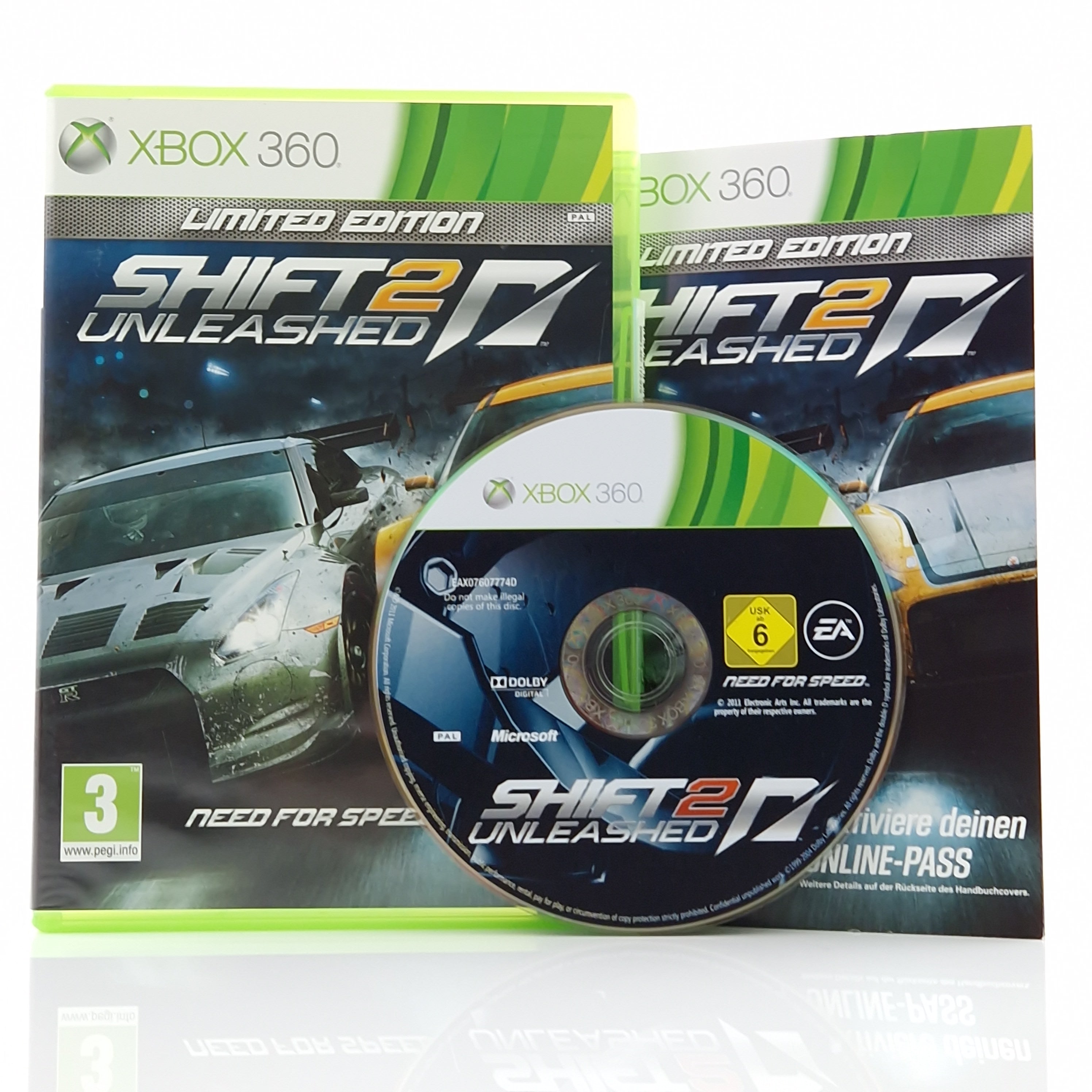 Xbox 360 Spiel – Shift 2 Unleashed Limited Edition OVP PAL
