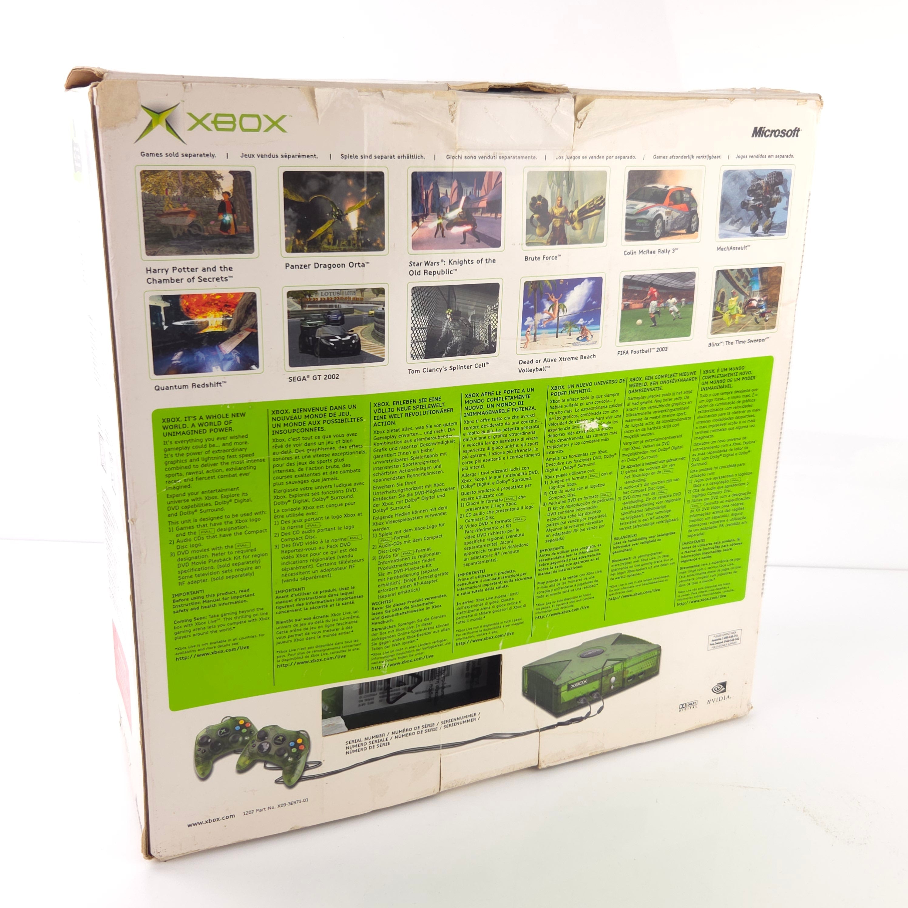Xbox Konsole Crystal Green Halo Edition OVP PAL