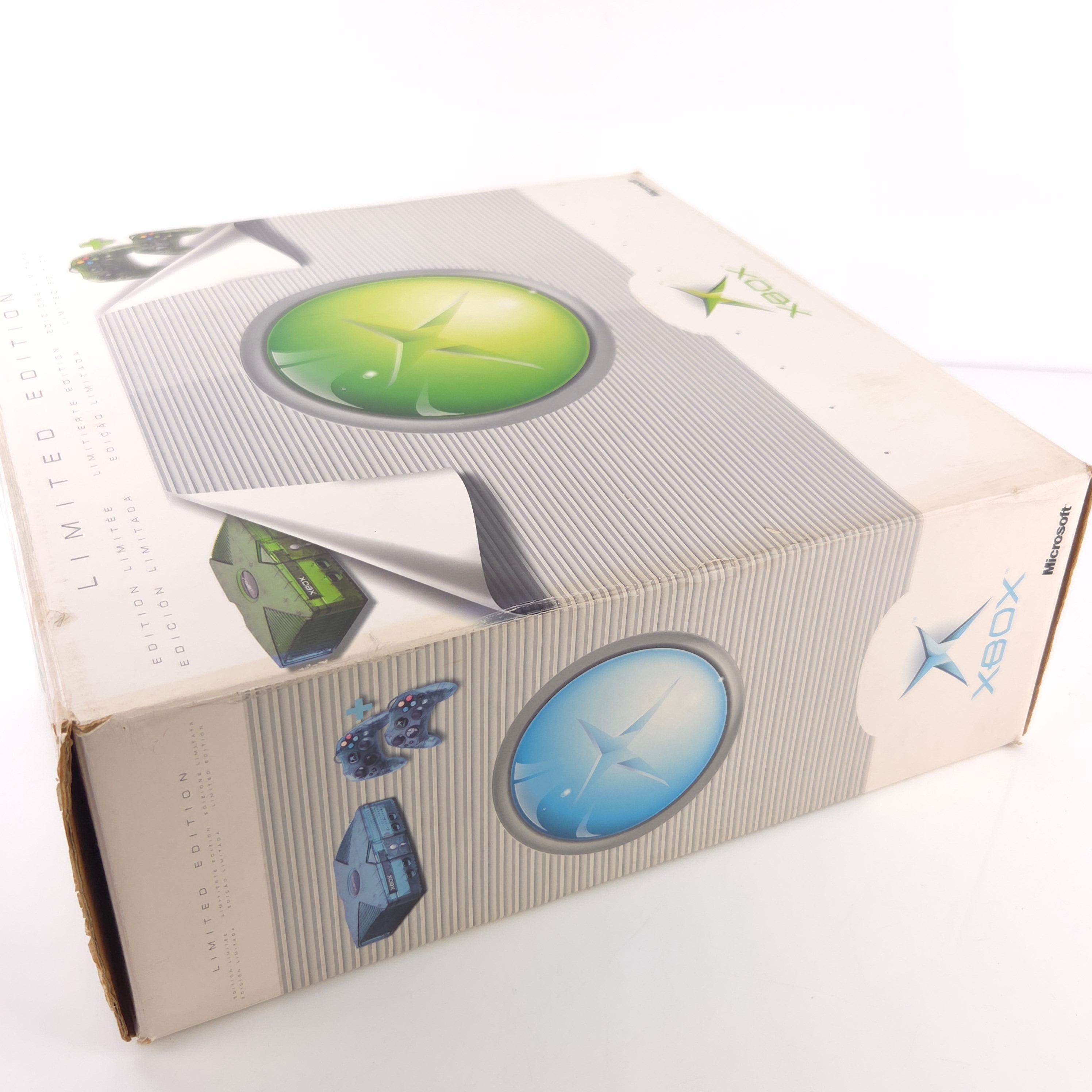Xbox Konsole Crystal Green Halo Edition OVP PAL