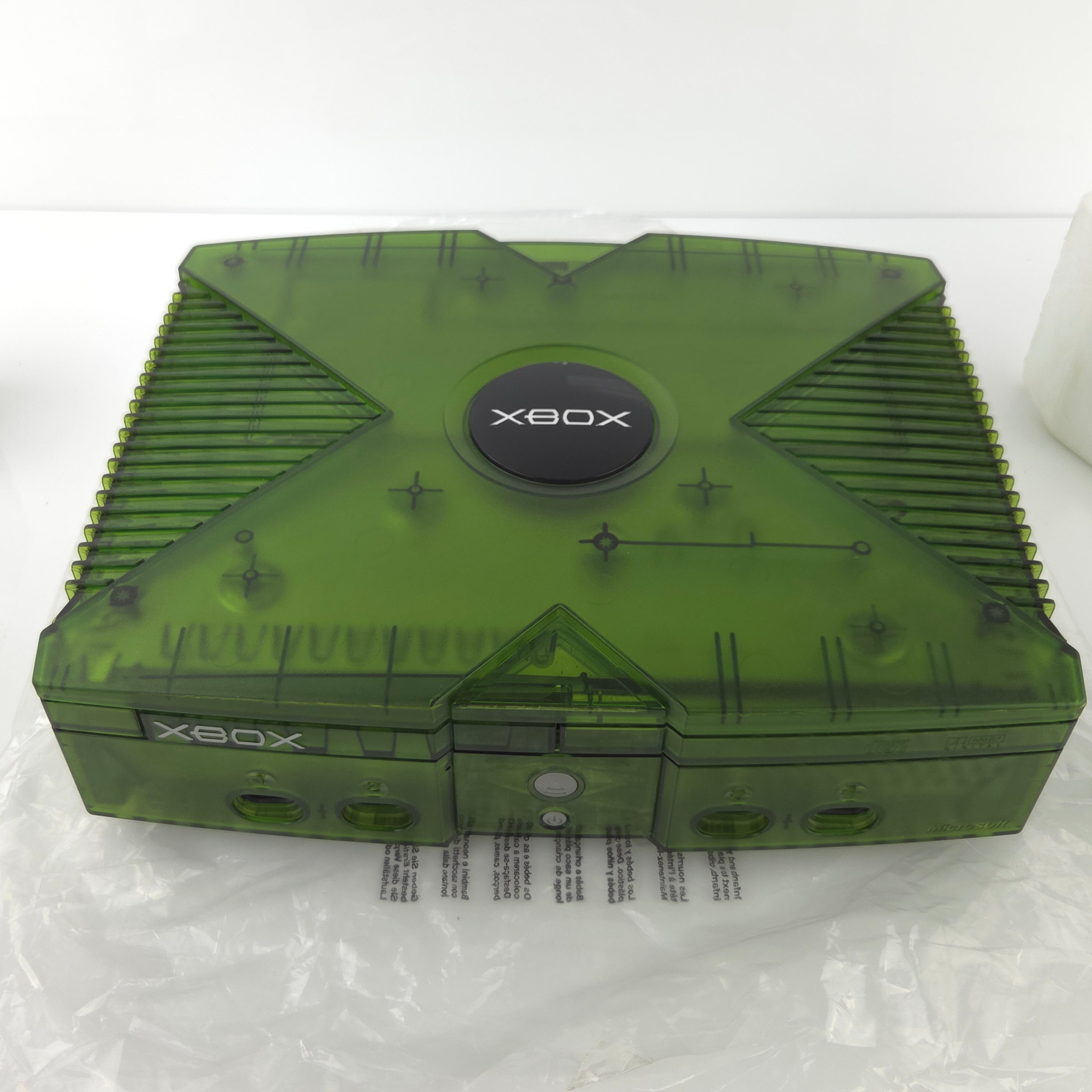 Xbox Konsole Crystal Green Halo Edition OVP PAL
