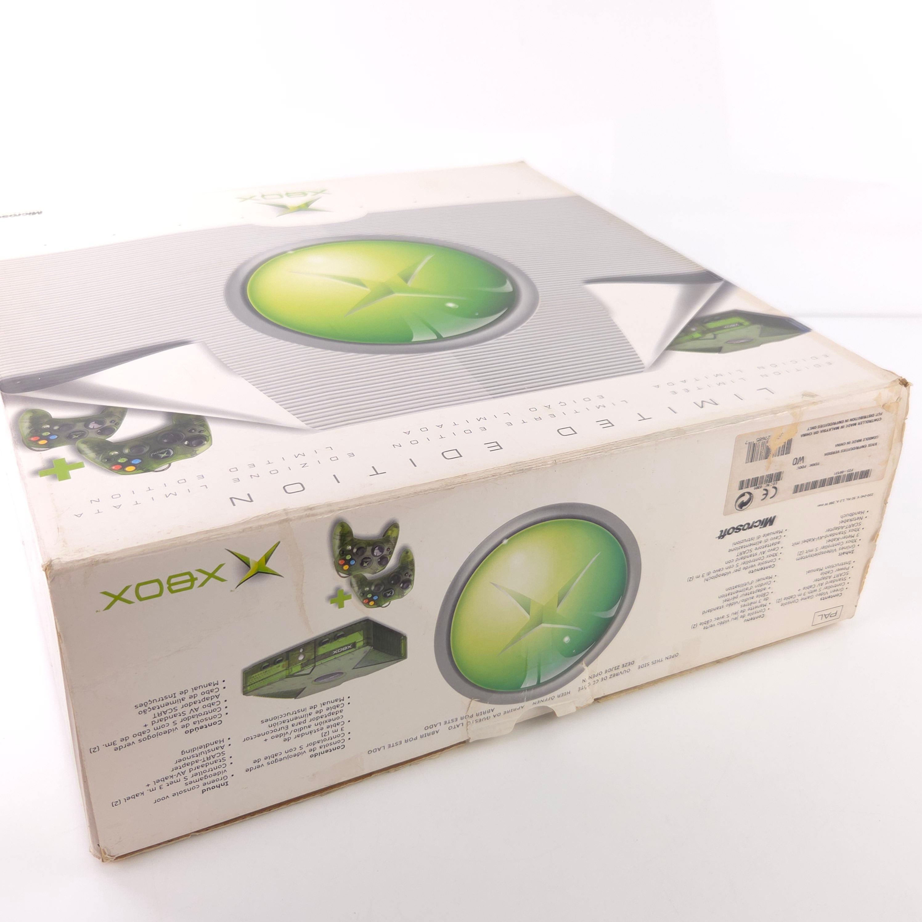 Xbox Konsole Crystal Green Halo Edition OVP PAL