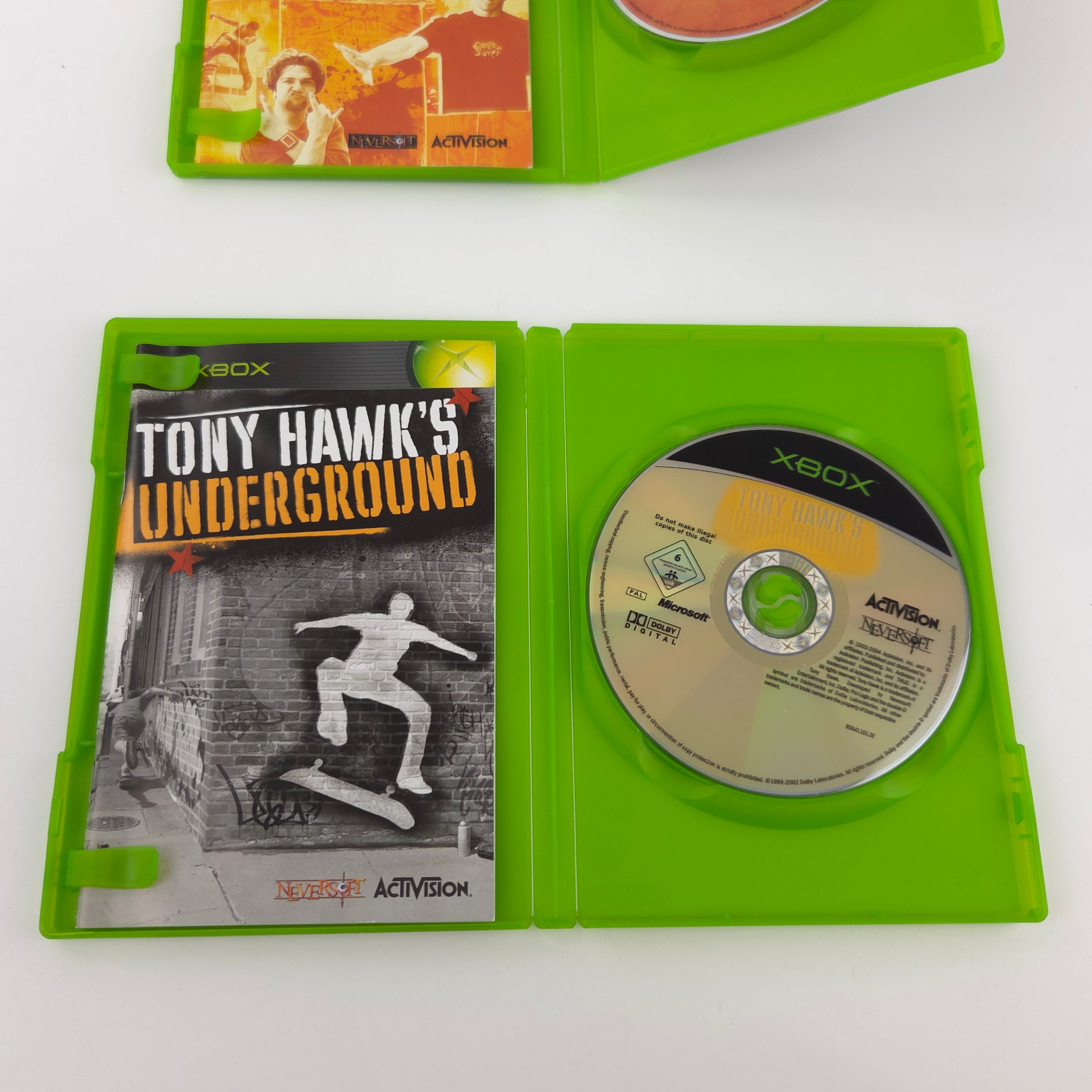 Xbox Classic Spiele Bundle: Tony Hawk´s Underground 1 und 2 - Microsoft OVP PAL