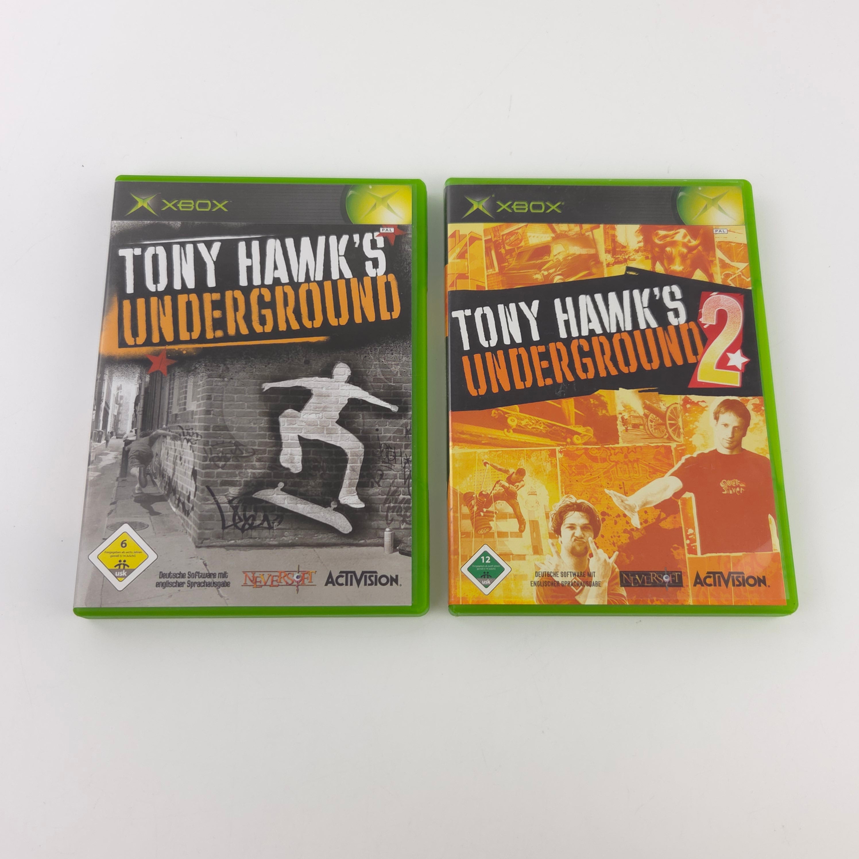 Xbox Classic Spiele Bundle: Tony Hawk´s Underground 1 und 2 - Microsoft OVP PAL