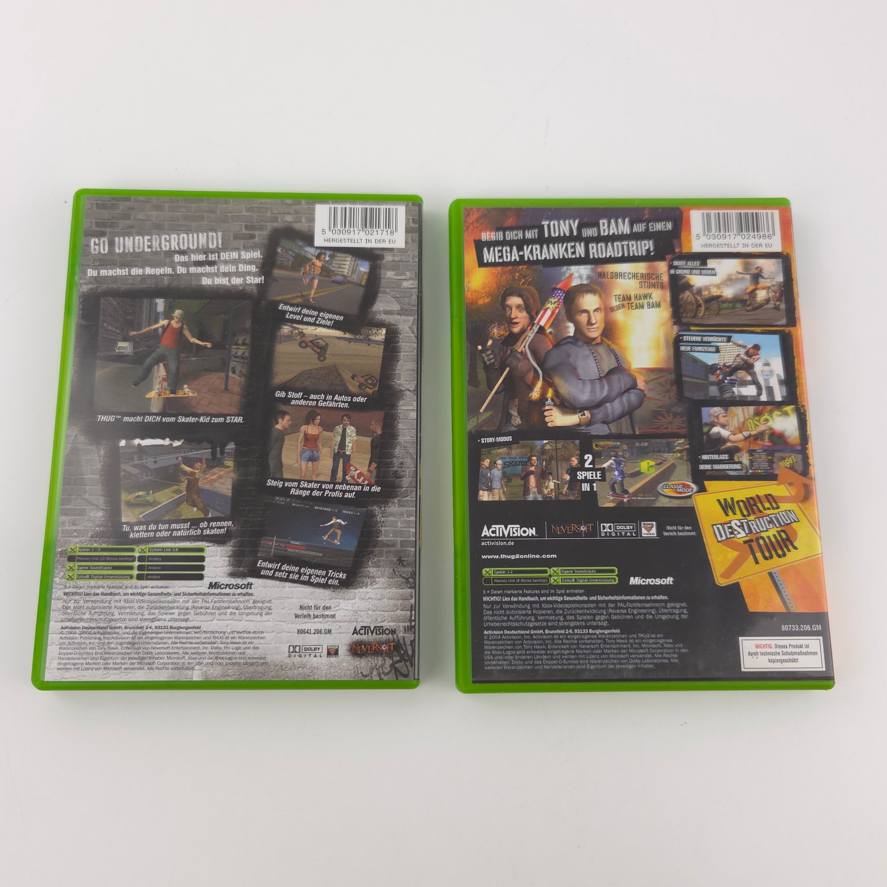Xbox Classic Spiele Bundle: Tony Hawk´s Underground 1 und 2 - Microsoft OVP PAL