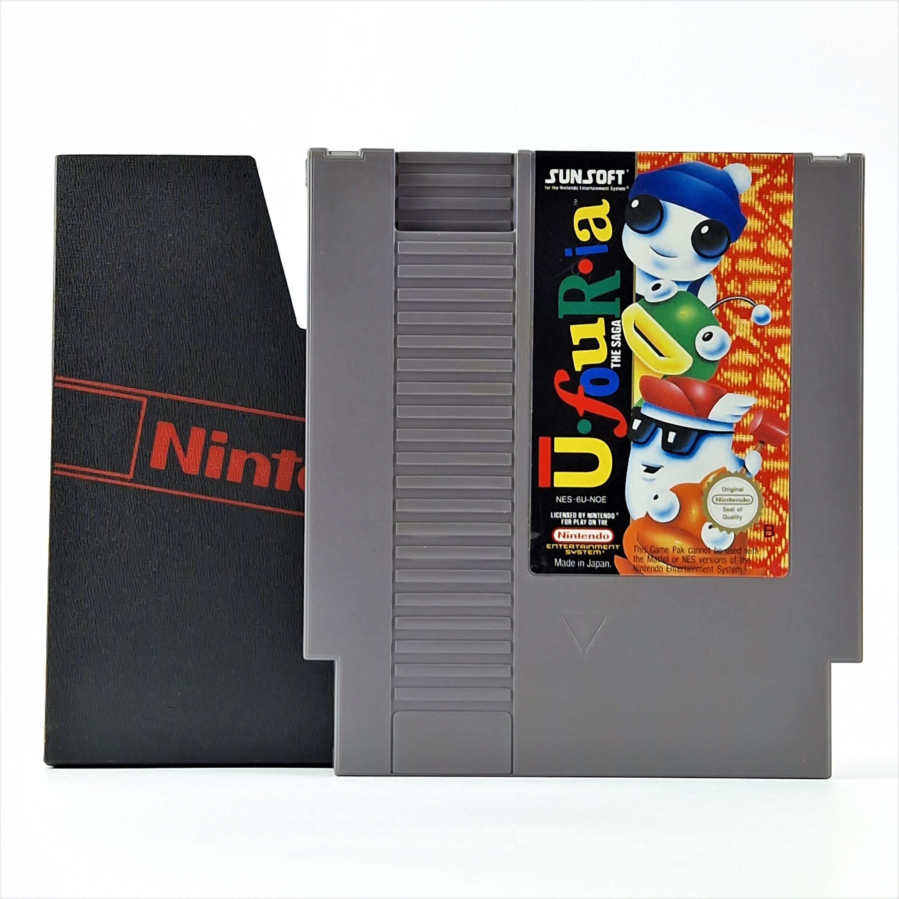 Nintendo NES Spiel :  Ufouria - Modul Cartridge + Schuber  PAL NOE