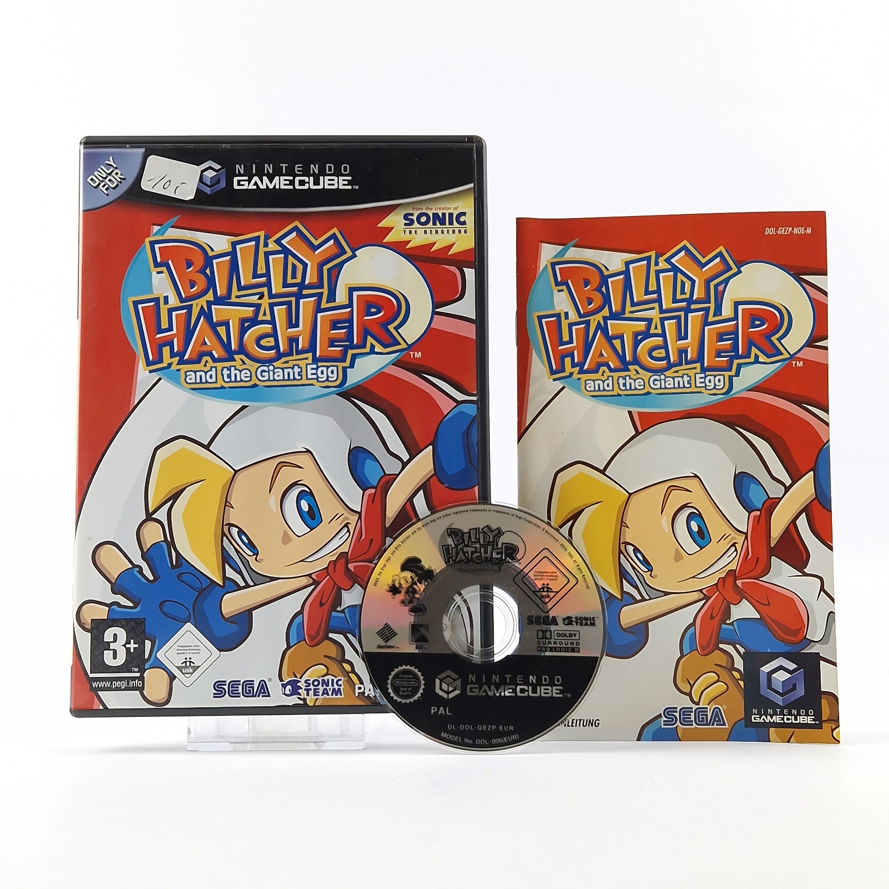 Nintendo Gamecube Spiel : Billy Hatcher and the Giant Egg - OVP Anleitung PAL