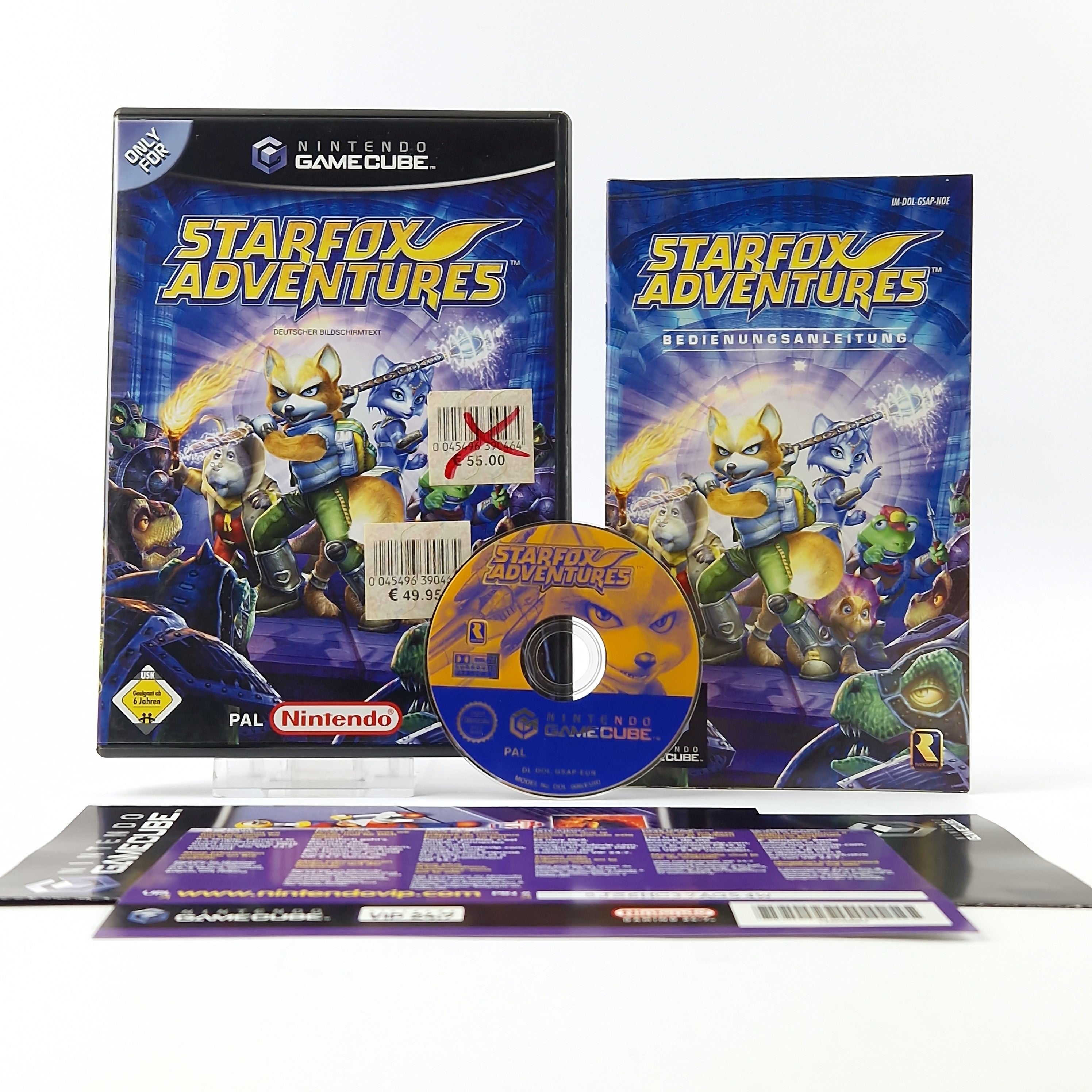 Nintendo Gamecube Spiel : Starfox Adventures - OVP Anleitung PAL | GC Disk
