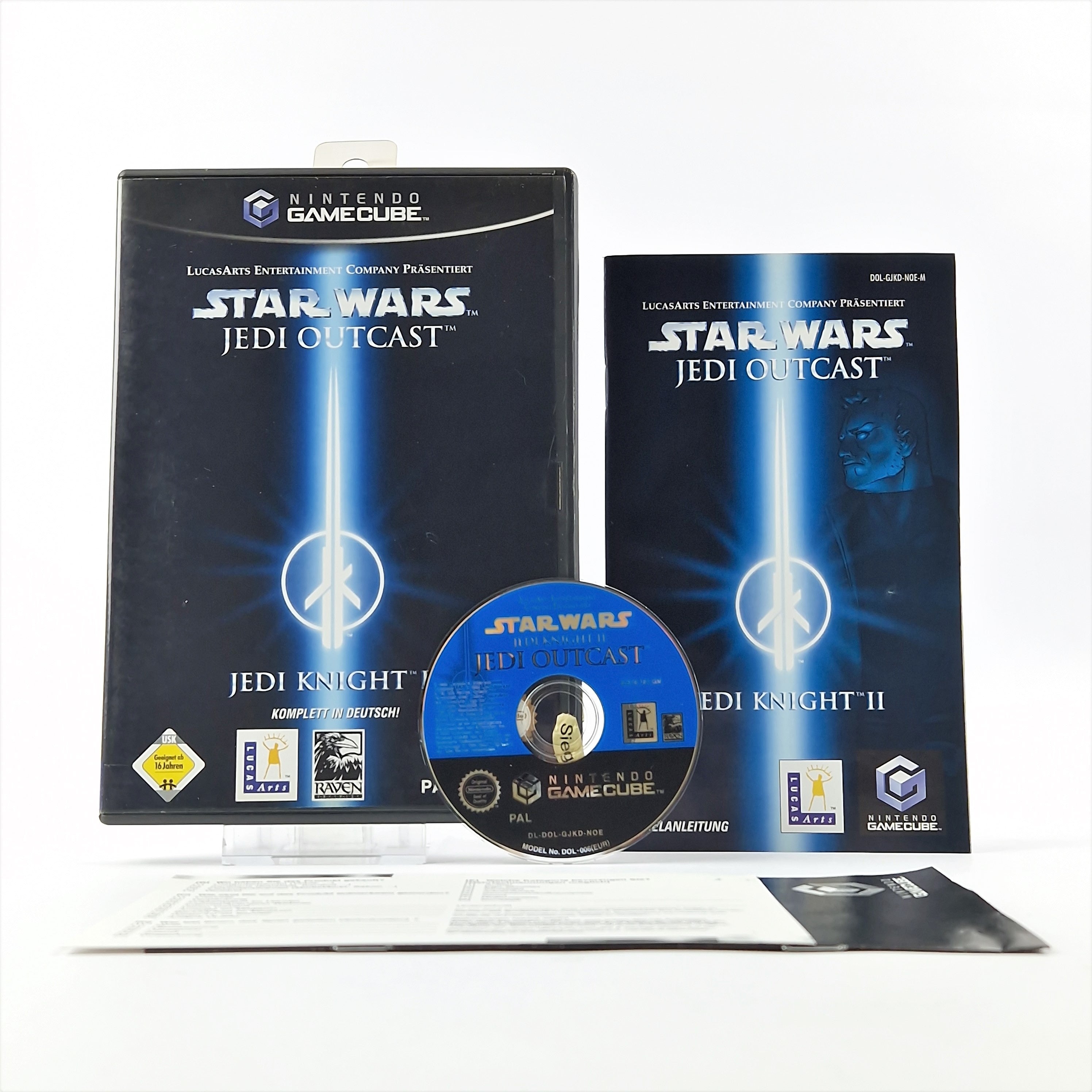 Nintendo Gamecube Spiel : Star Wars Jedi Outcast - OVP Anleitung PAL | GC Disk