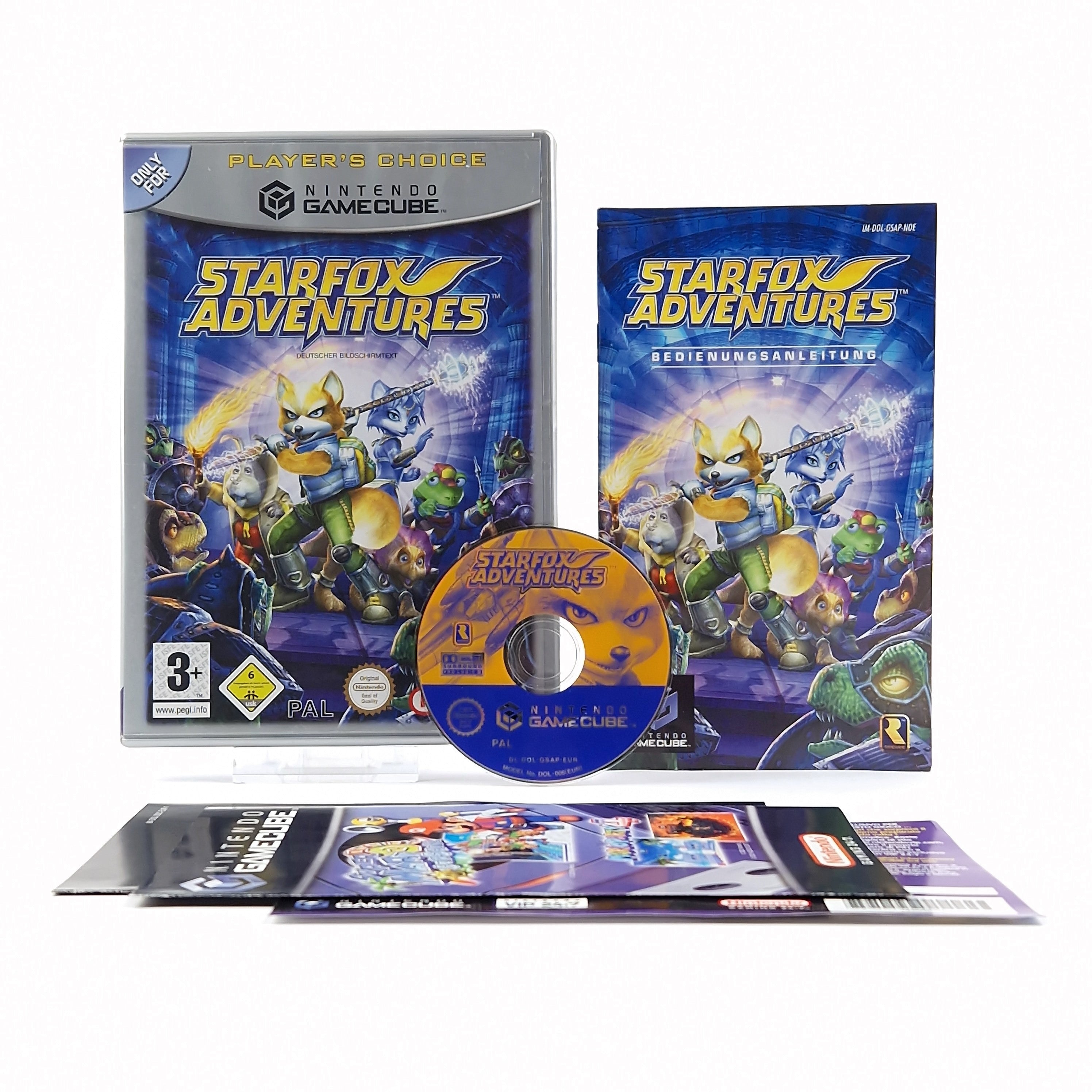 Nintendo Gamecube Spiel : Starfox Adventures - Players Choice OVP Anleitung PAL