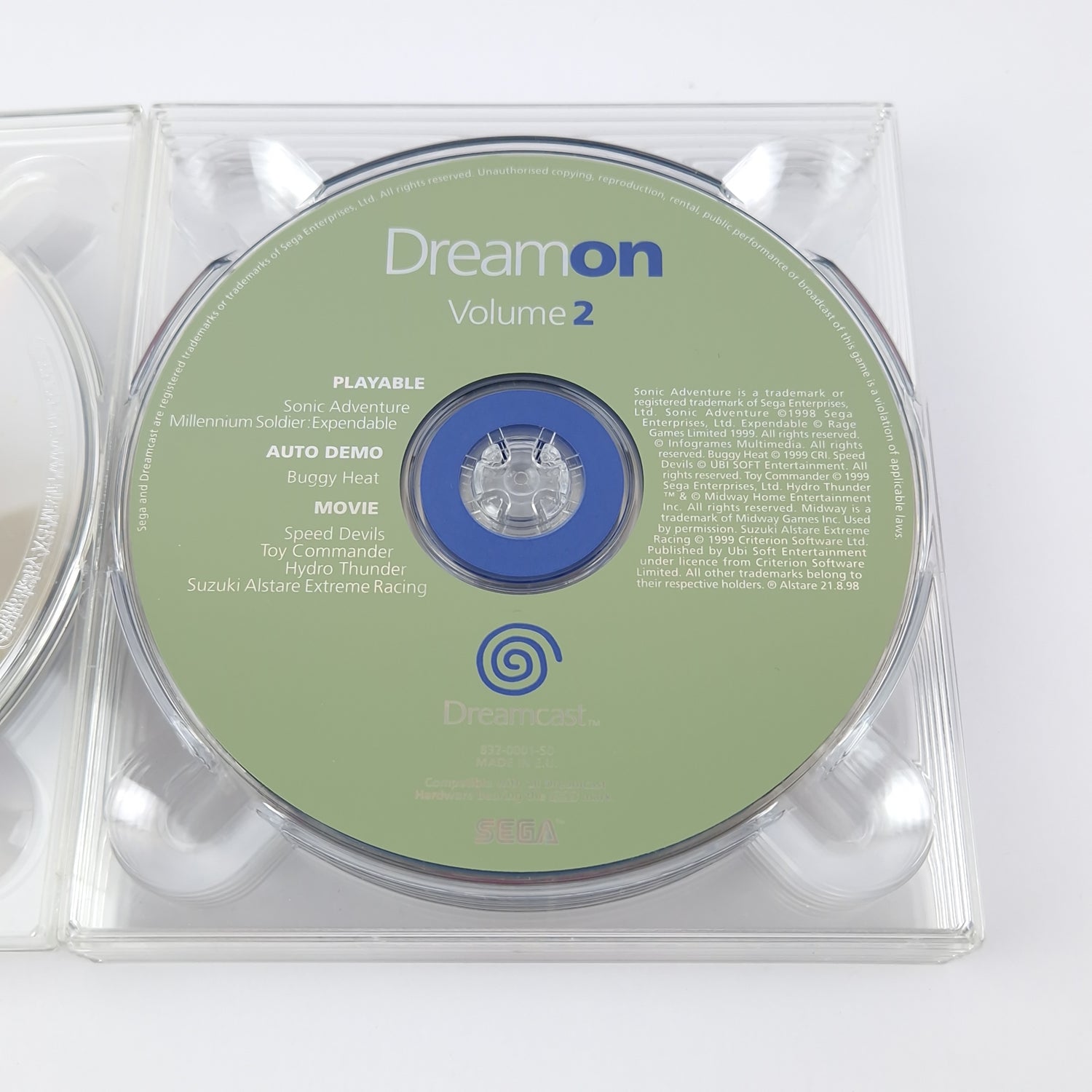 Sega Dreamcast accessories: 2 Dream Key CDs and 5 Dream On Playable Demos