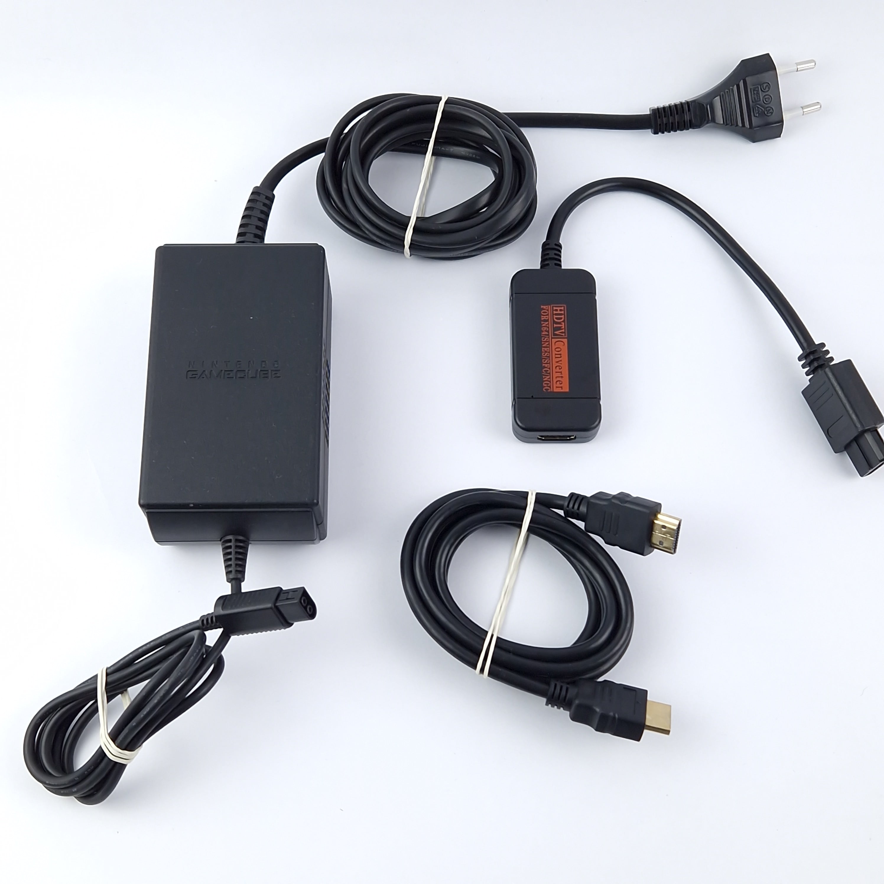 Nintendo Gamecube Konsole : Schwarz mit Controller, Kabel u. Memory Card Console