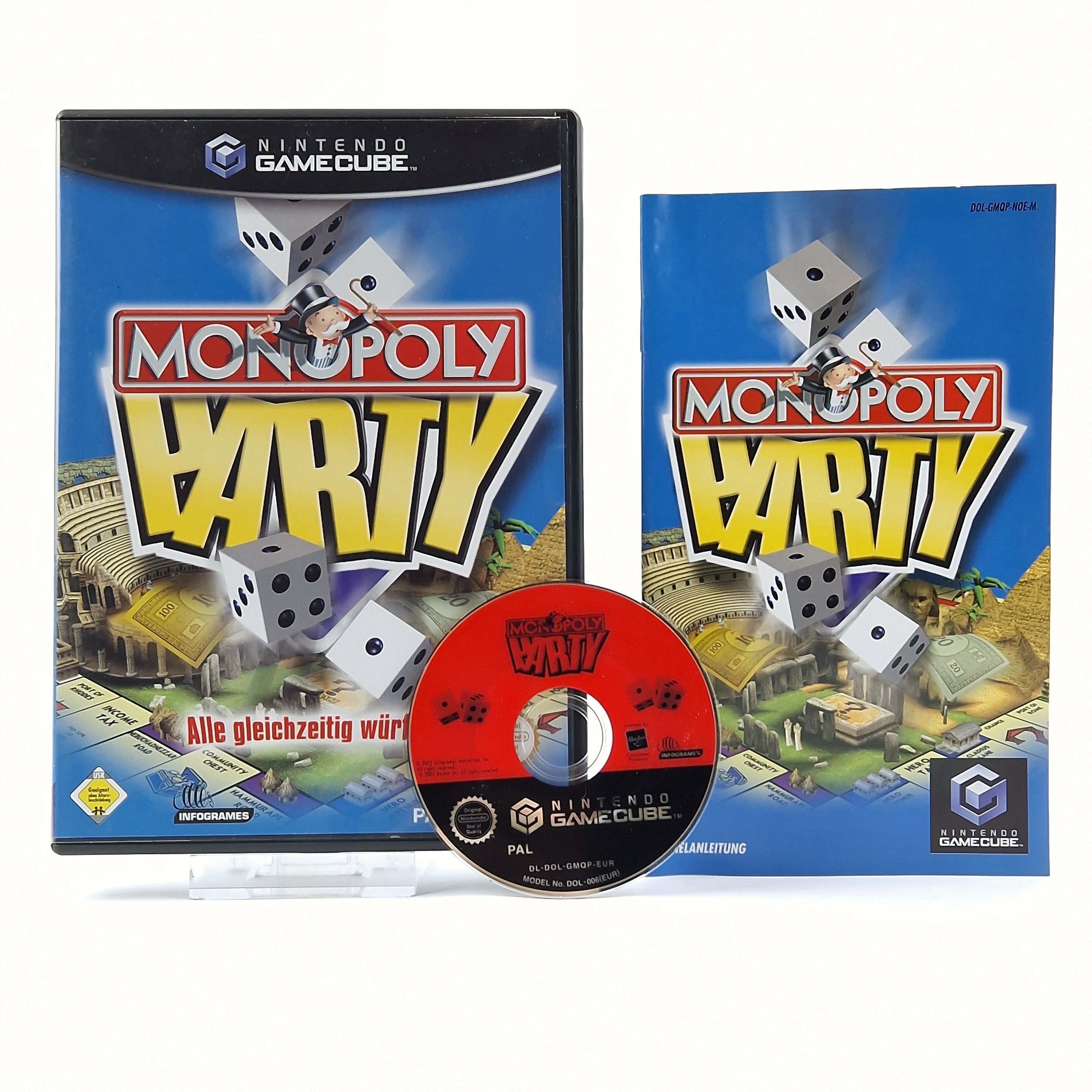 Nintendo Gamecube Spiel : Monopoly Party - OVP Anleitung CD Disk | PAL Game