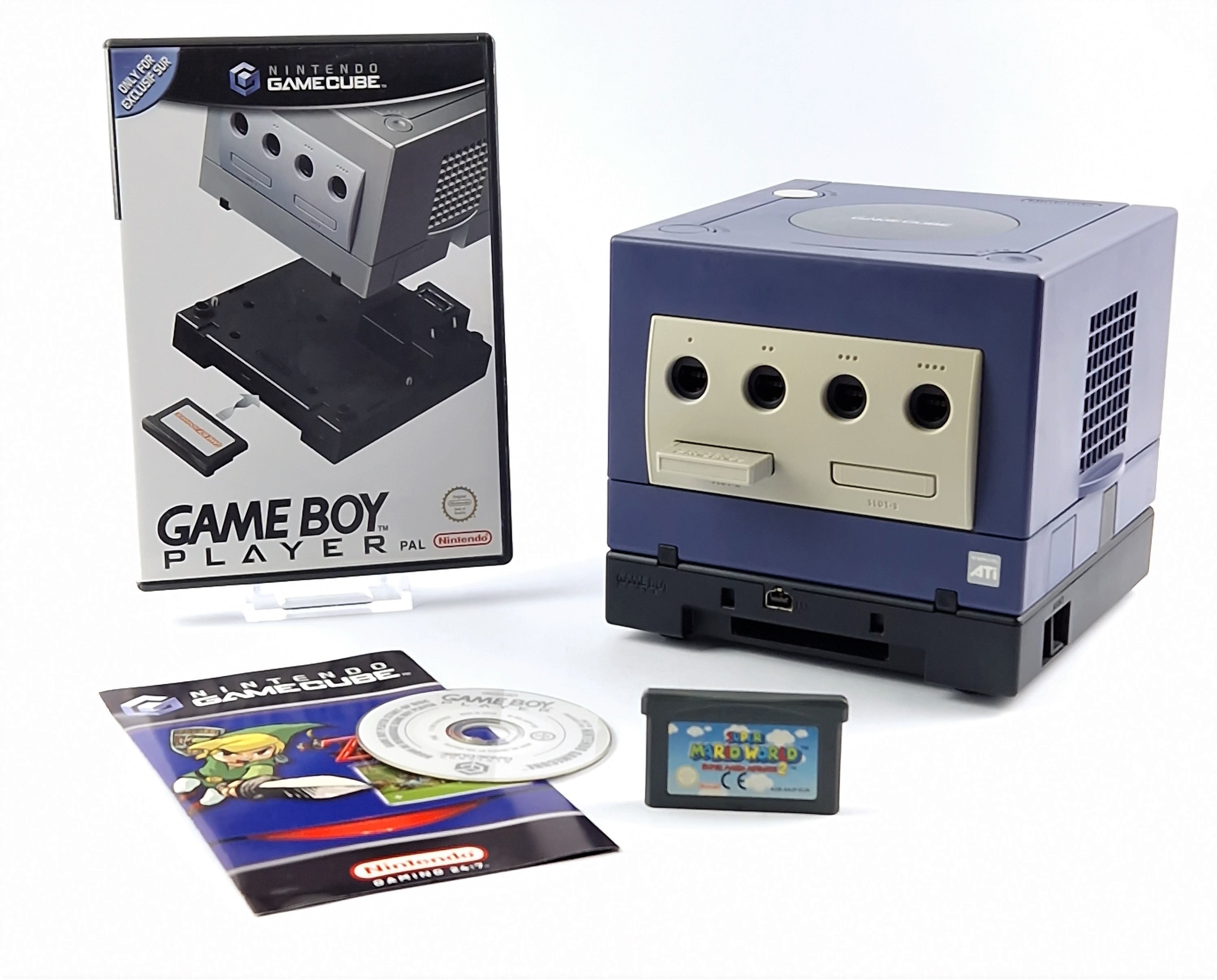Nintendo Gamecube Konsole mit Game Boy Player & Super Mario World GBA Advance