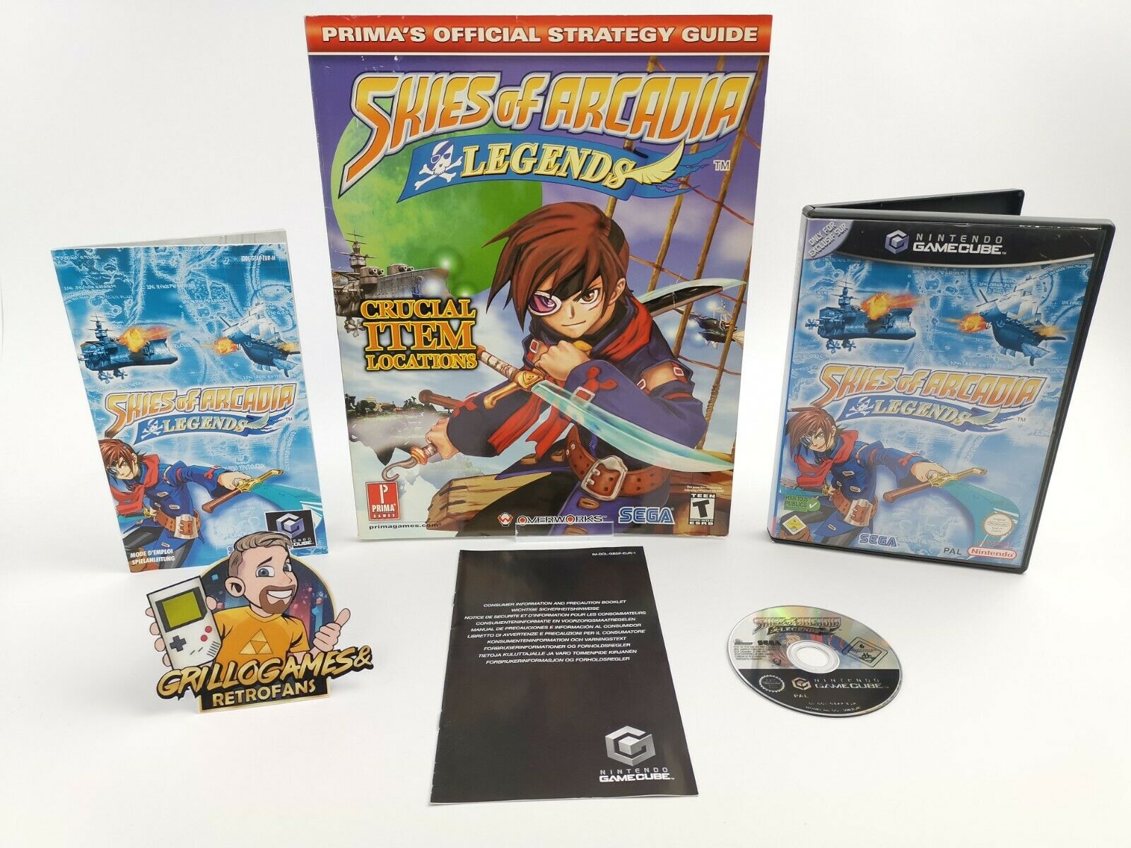 Nintendo Gamecube Spiel " Skies of Arcadia Legends + Strategy Guide " Ovp | GC