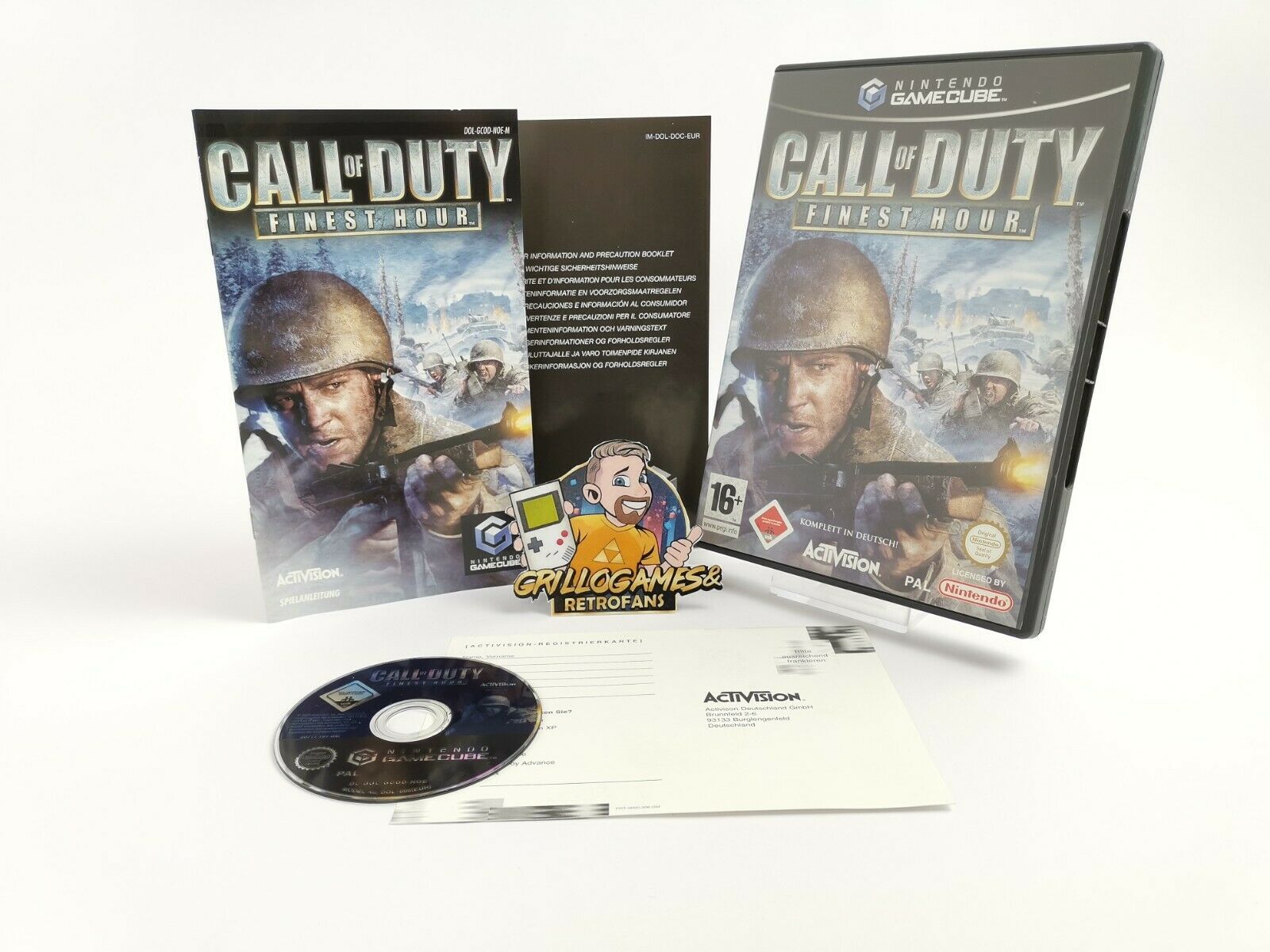 Nintendo Gamecube Spiel " Call of Duty Finest Hour " OVP | dt. PAL | USK 18