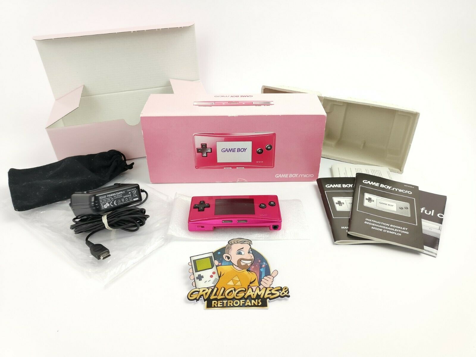 Nintendo Gameboy Micro Konsole PINK | Game Boy Mikro Rosa | OVP | PAL