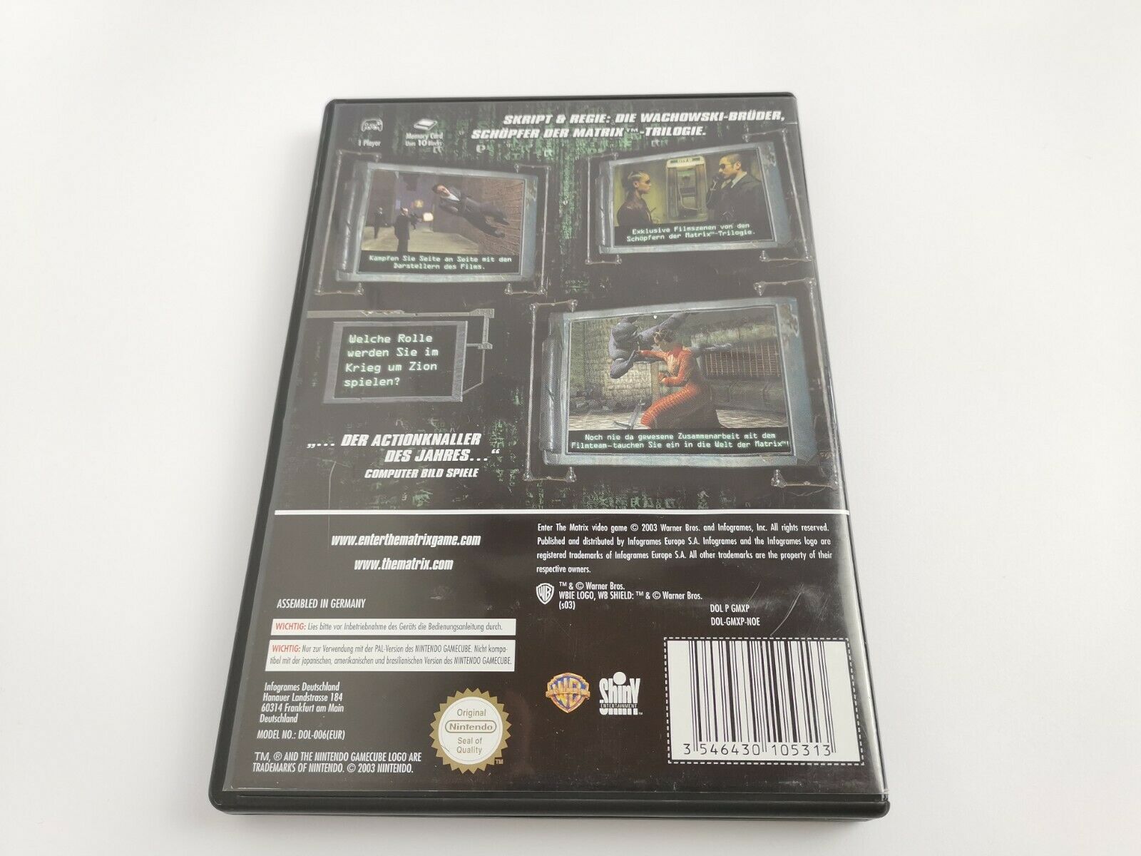 Nintendo Gamecube Spiel " Enter The Matrix " Game Cube | OVP | dt. Pal