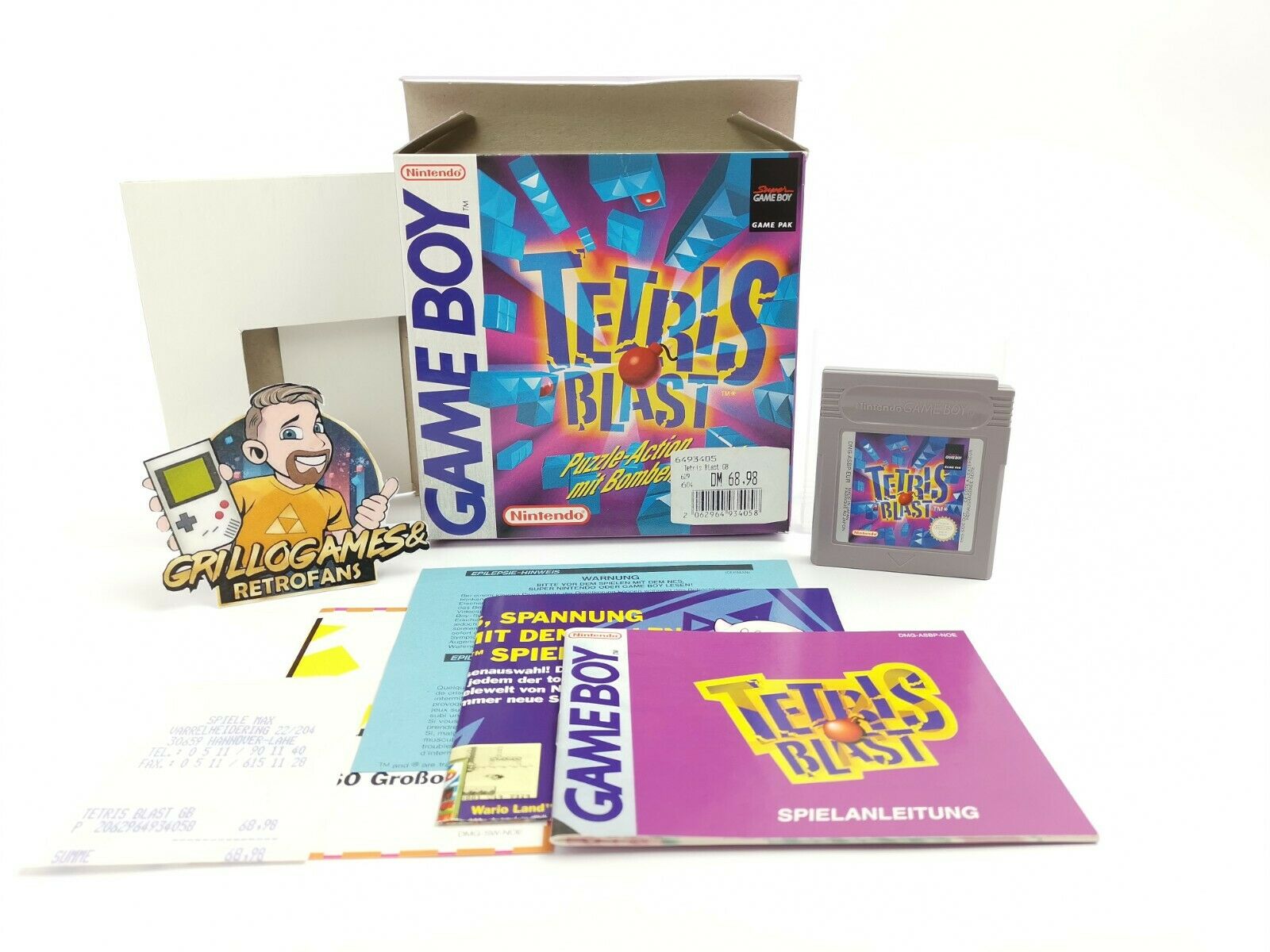 Nintendo Gameboy Classic Spiel " Tetris Blast " Ovp | Pal | Game Boy | GB